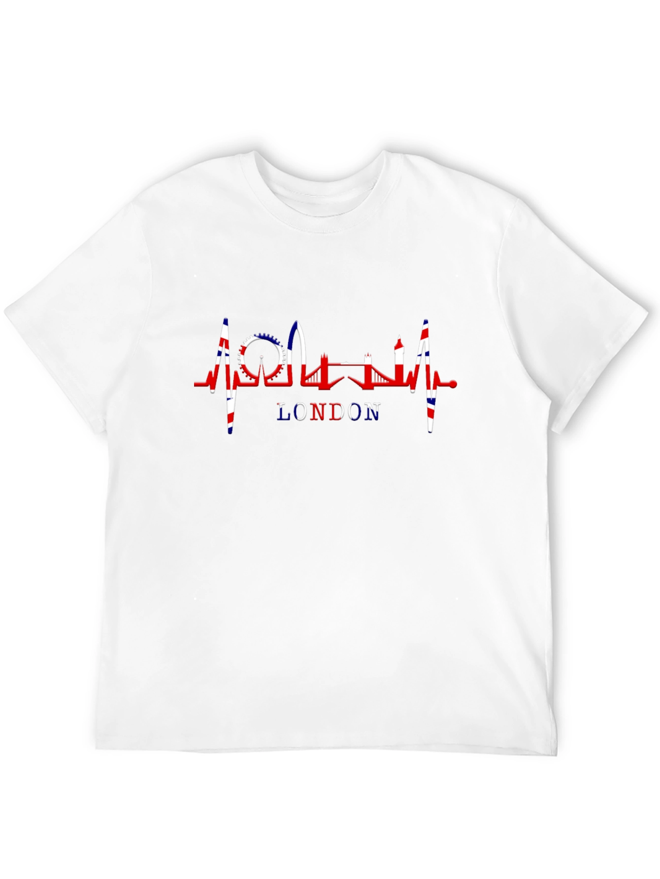 London Skyline Heartbeat Black T-Shirt