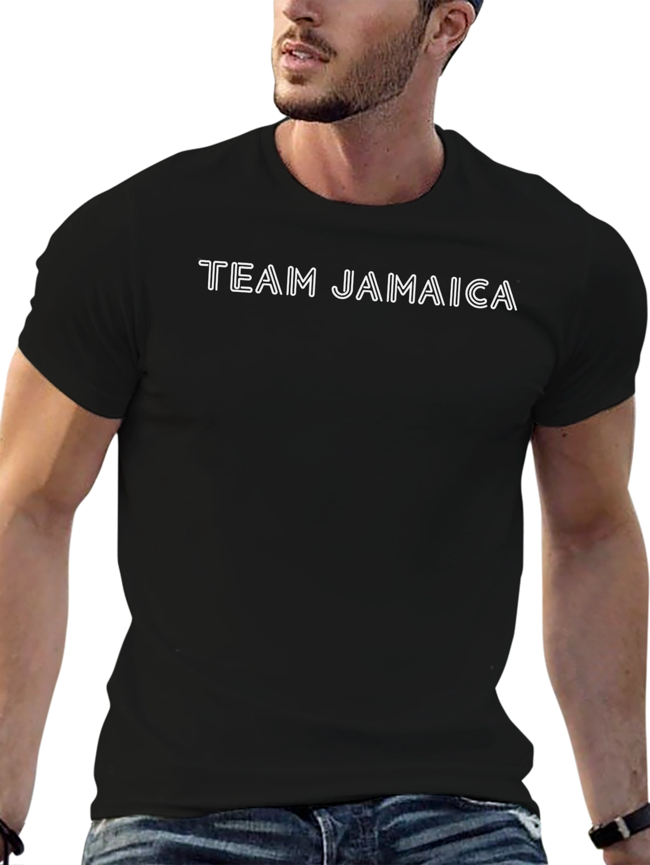 Team Jamaica Black Graphic T-Shirt