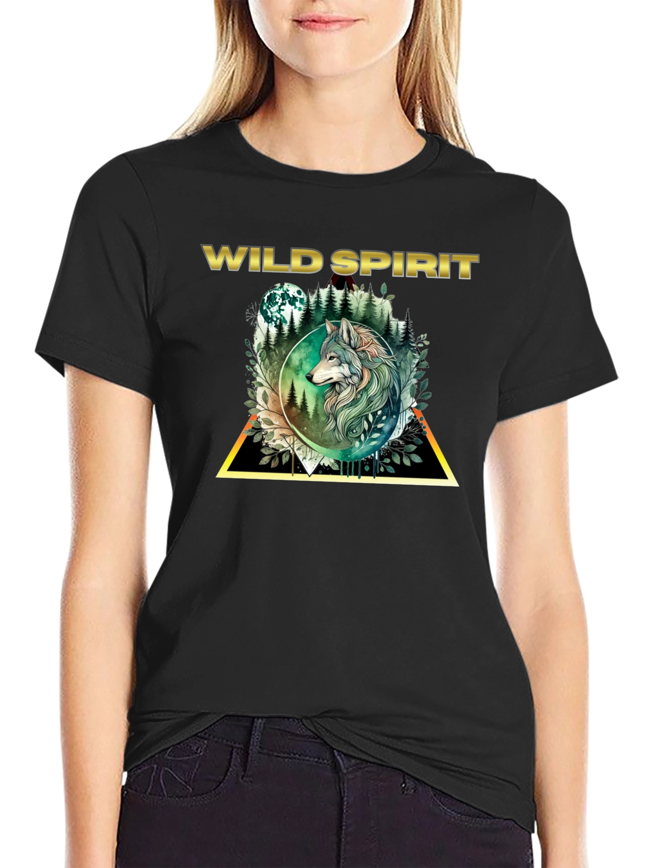 Wild Spirit Wolf Graphic T-Shirt