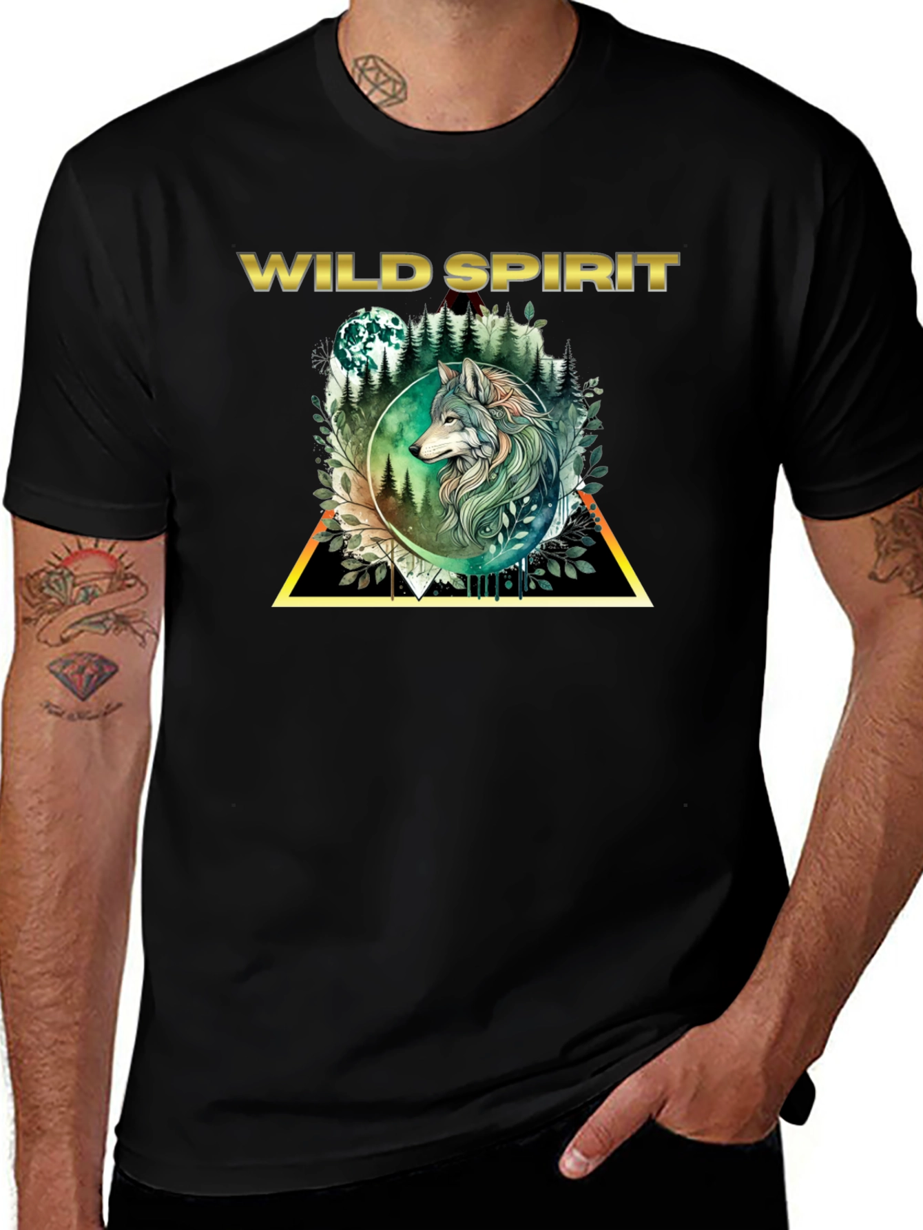 Wild Spirit Wolf Graphic T-Shirt