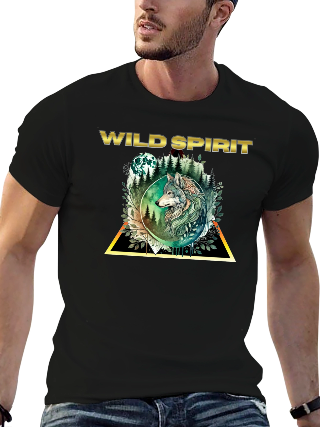 Wild Spirit Wolf Graphic T-Shirt