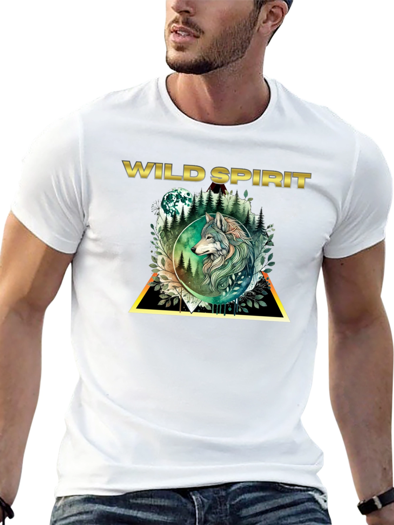 Wild Spirit Wolf Graphic T-Shirt
