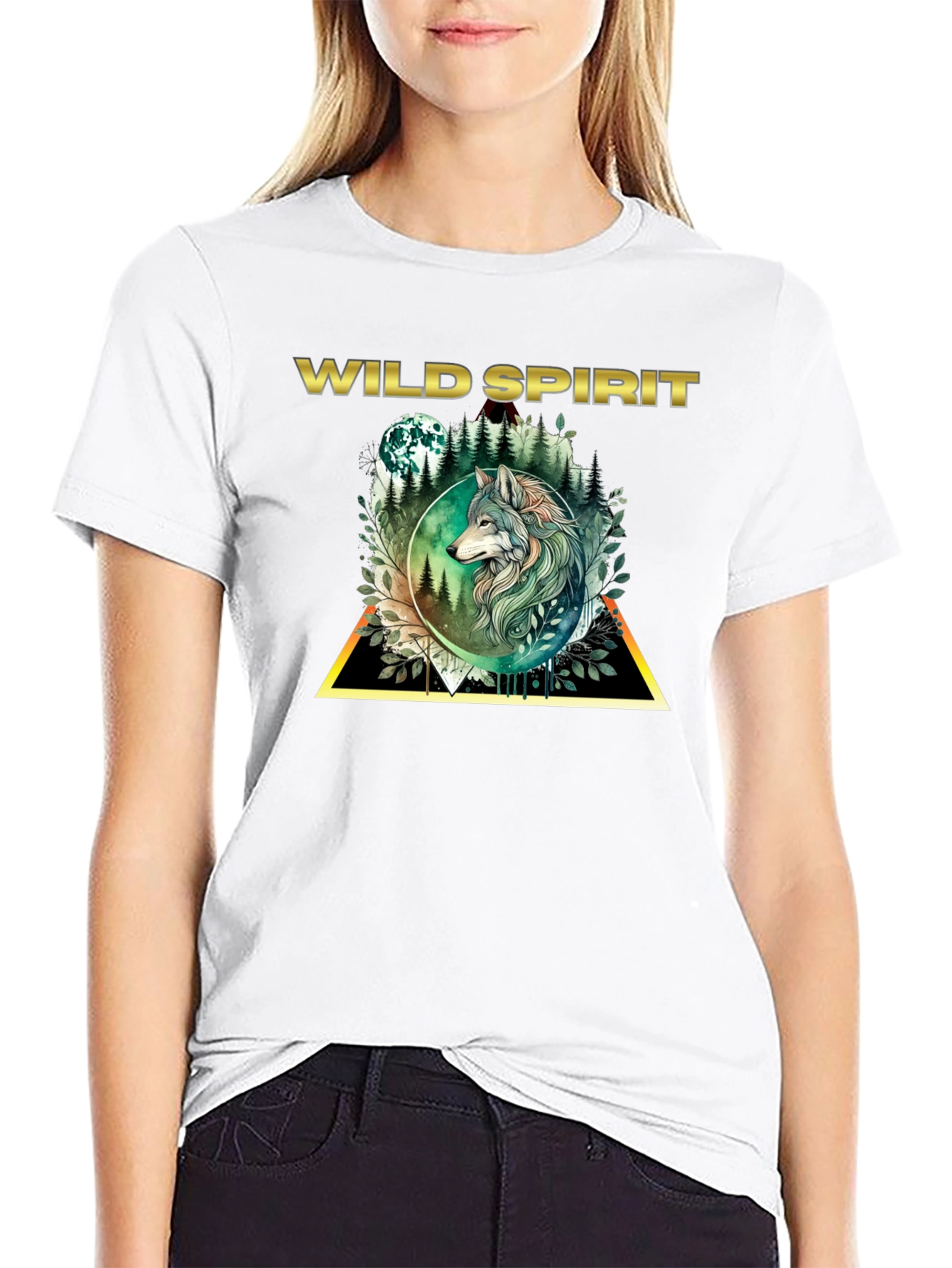 Wild Spirit Wolf Graphic T-Shirt