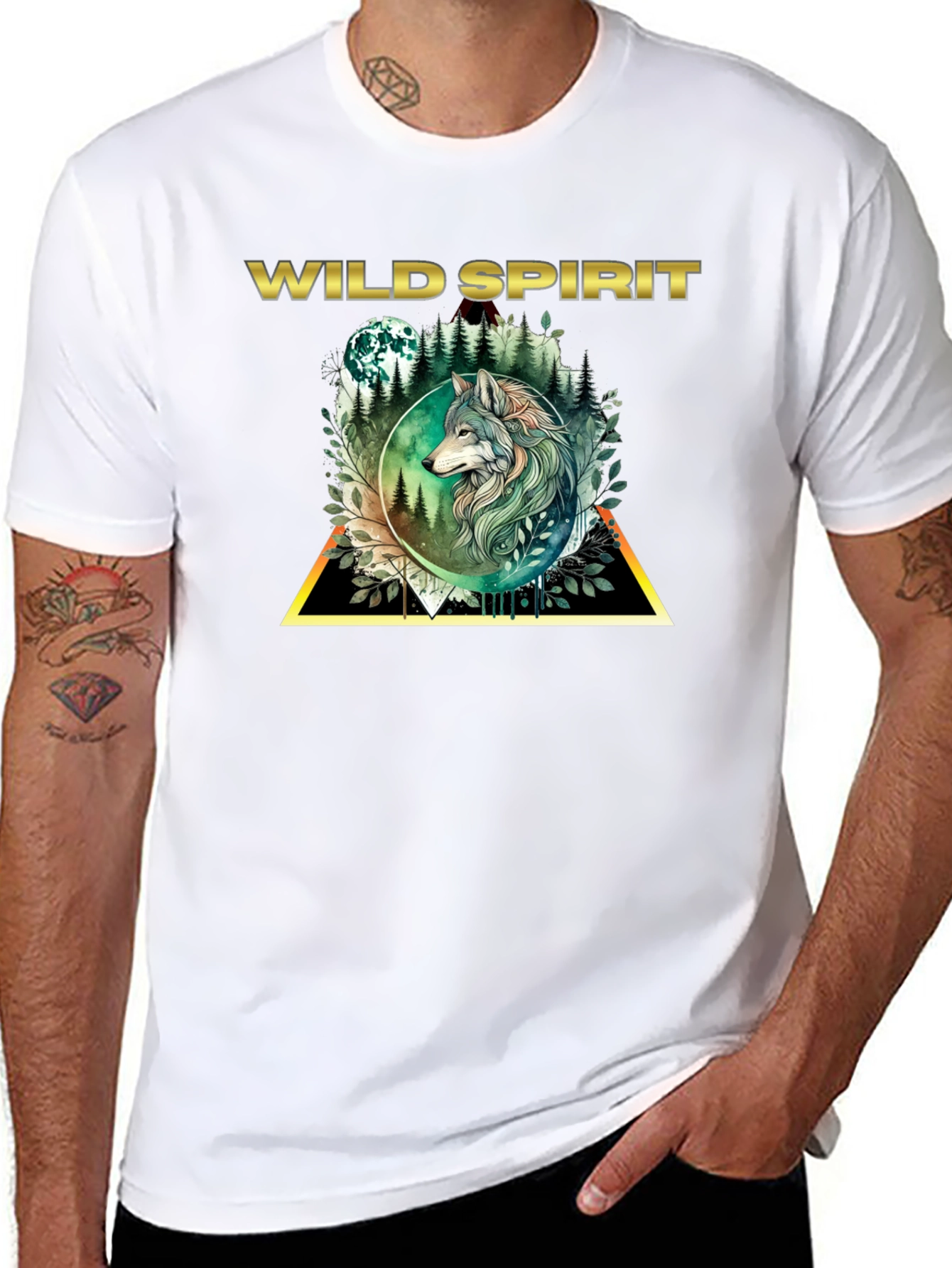 Wild Spirit Wolf Graphic T-Shirt