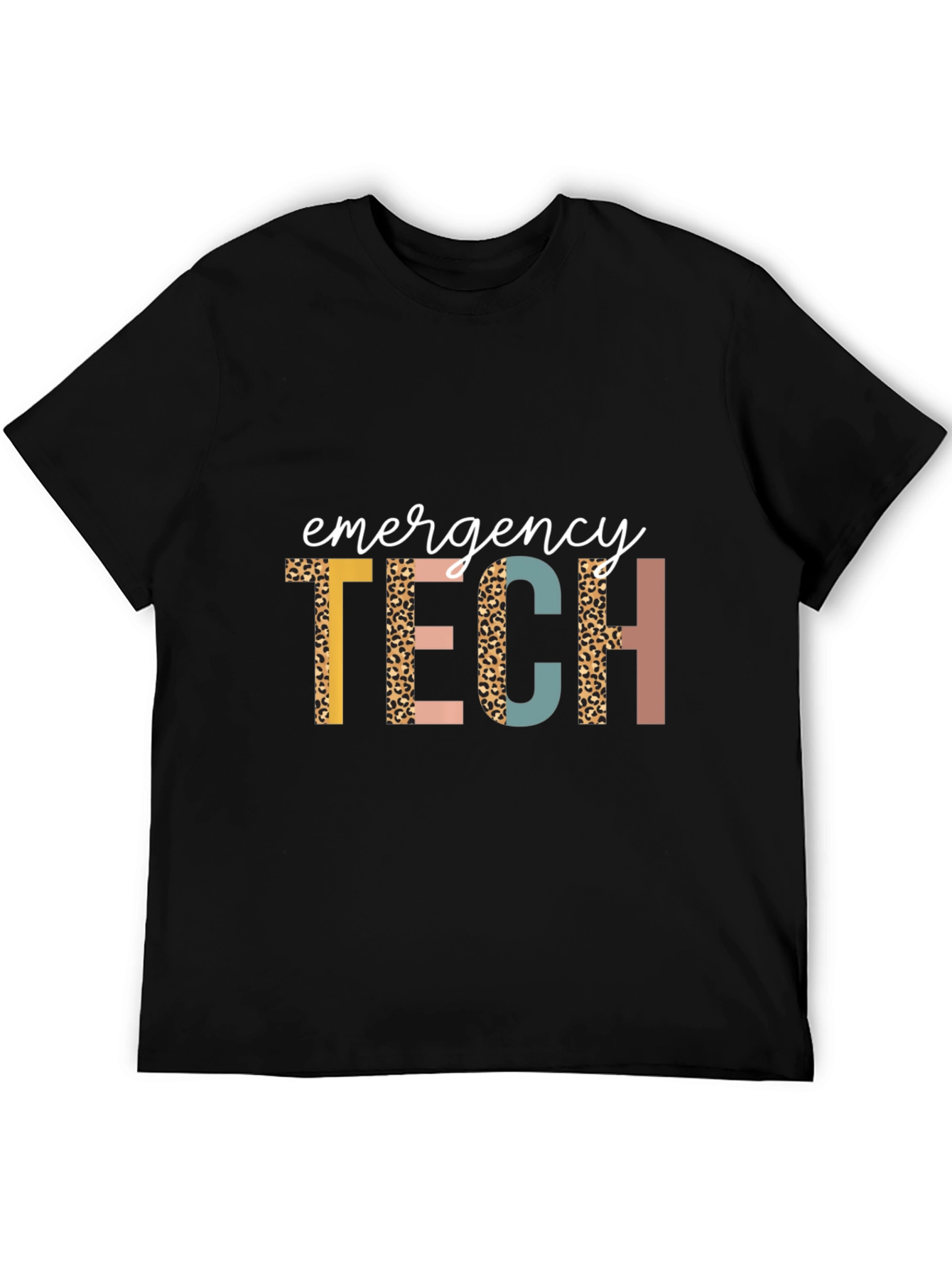 Emergency Tech Leopard Print Graphic Tee