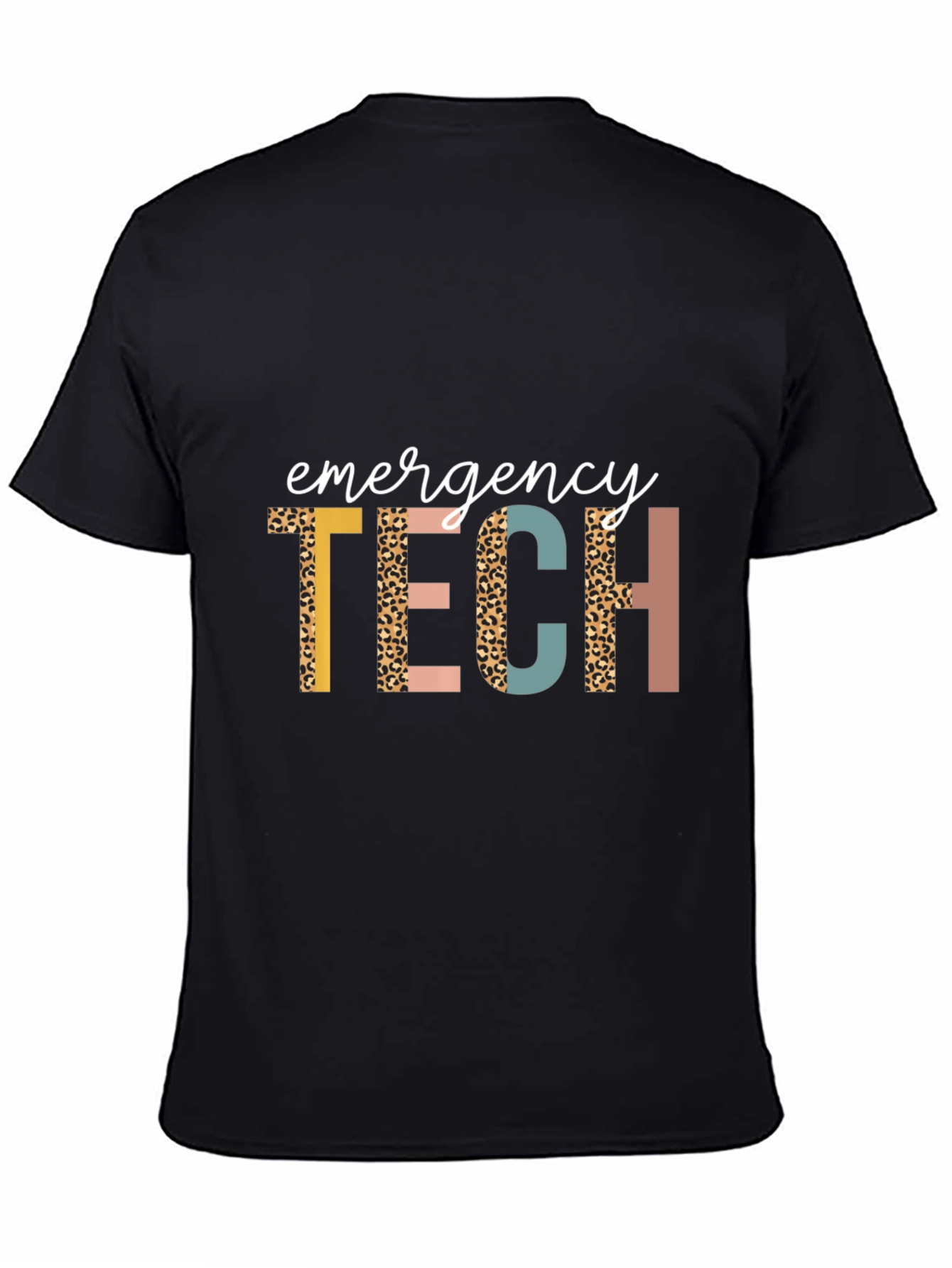 Emergency Tech Leopard Print Graphic Tee