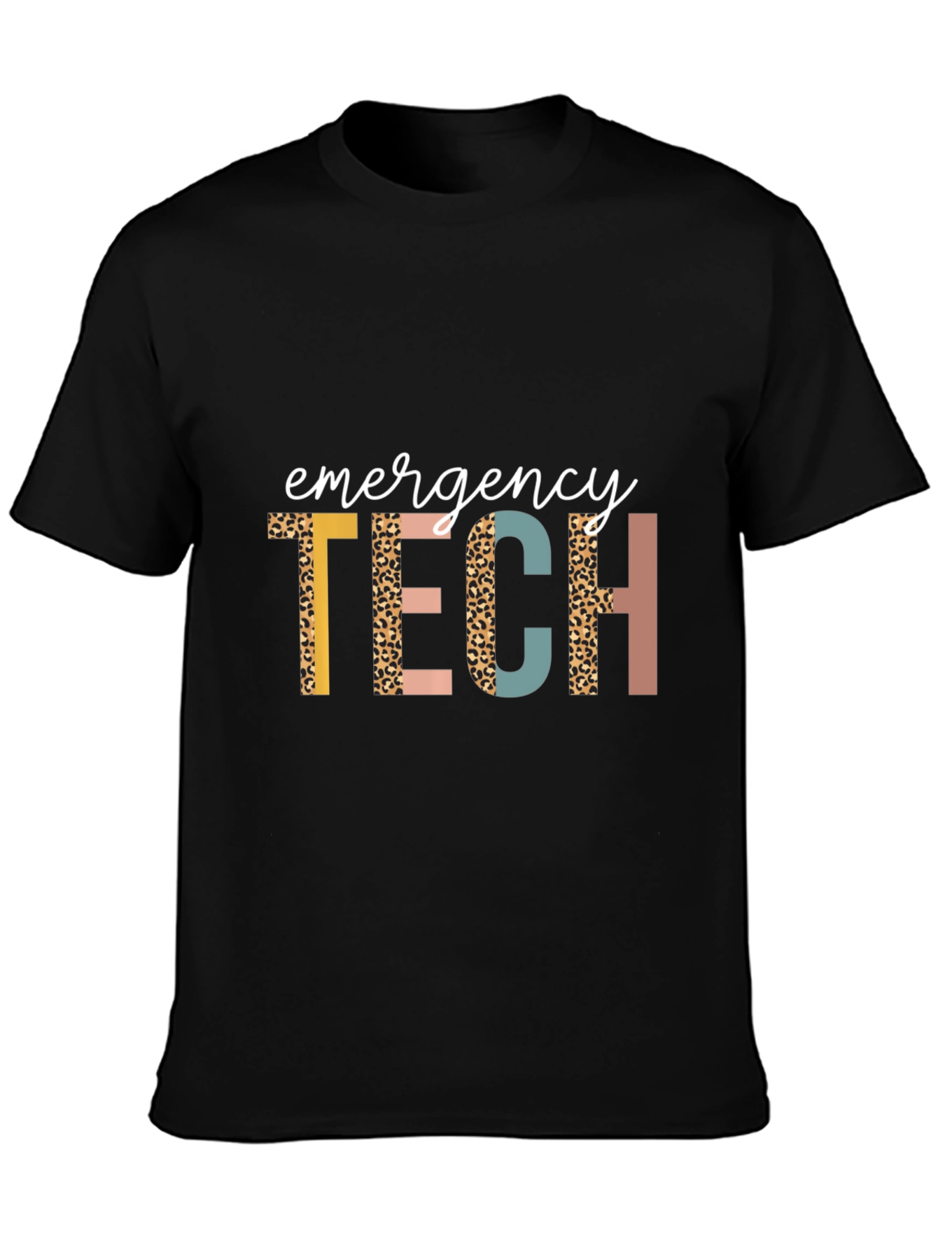 Emergency Tech Leopard Print Graphic Tee