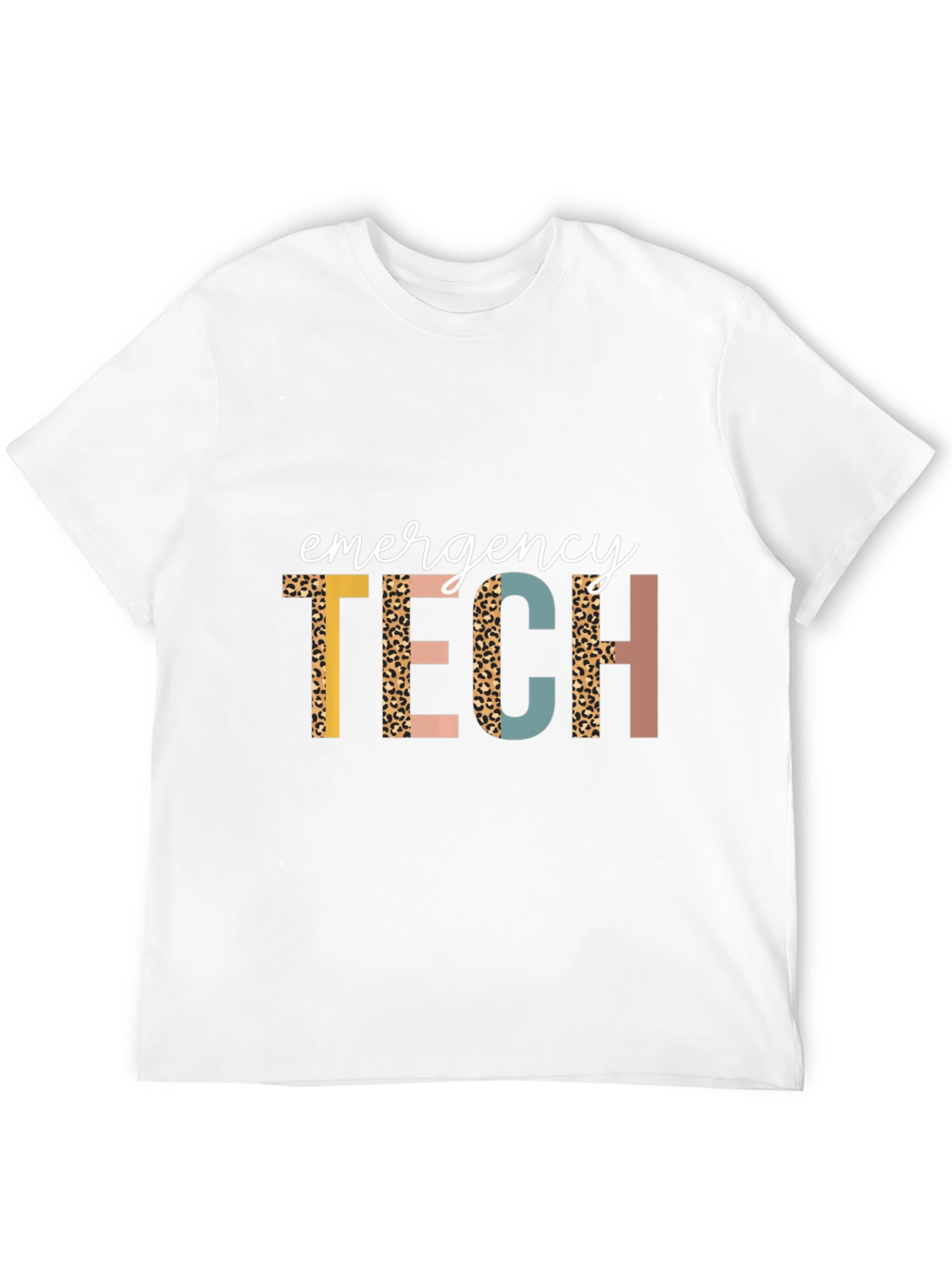 Emergency Tech Leopard Print Graphic Tee