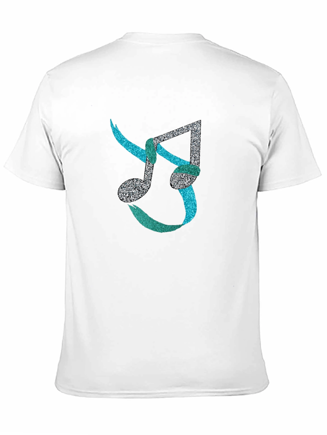 Musical Note Mens Black T-Shirt - Unique Design