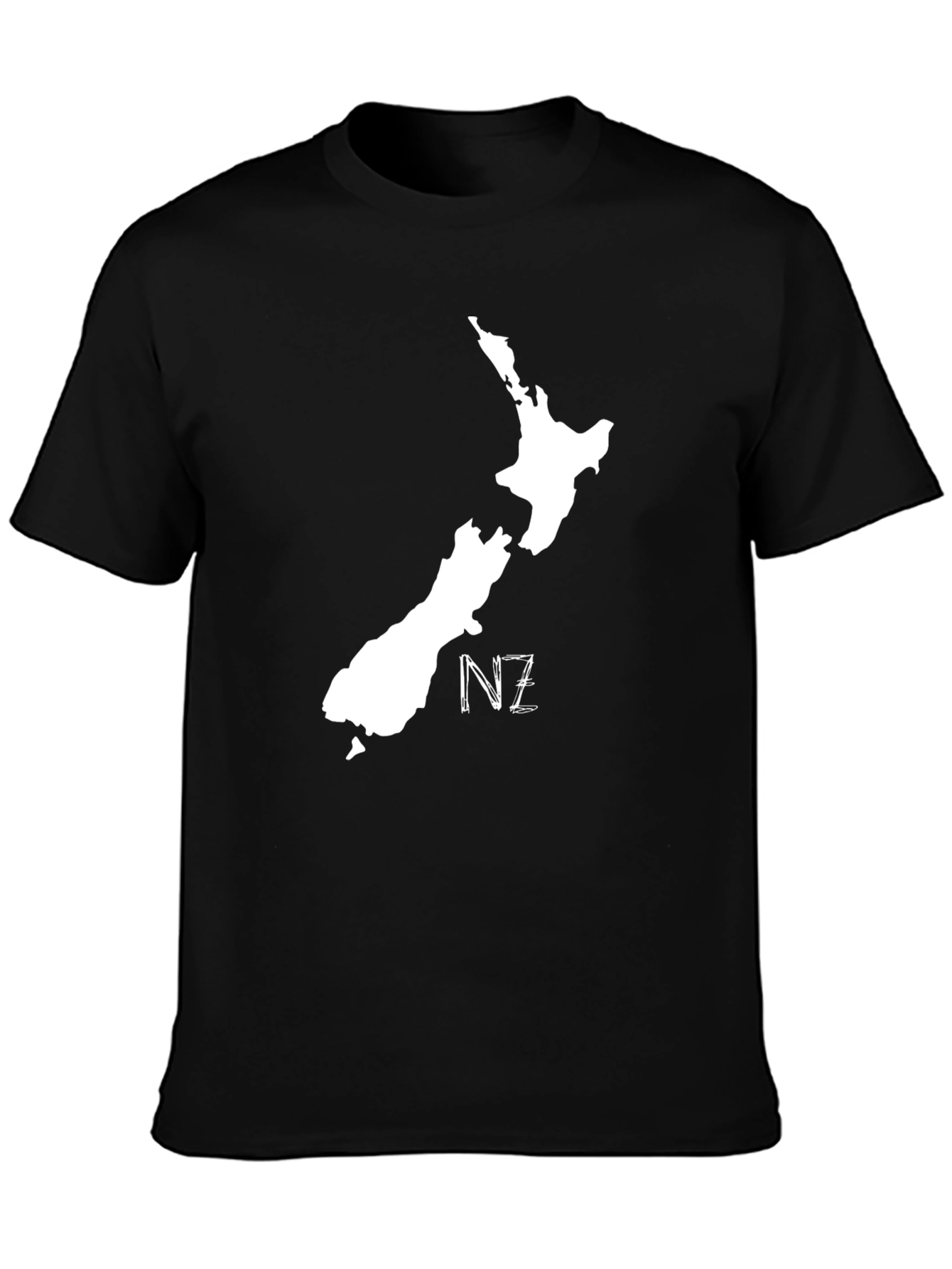 New Zealand Map Tee - Black NZ Pride Shirt