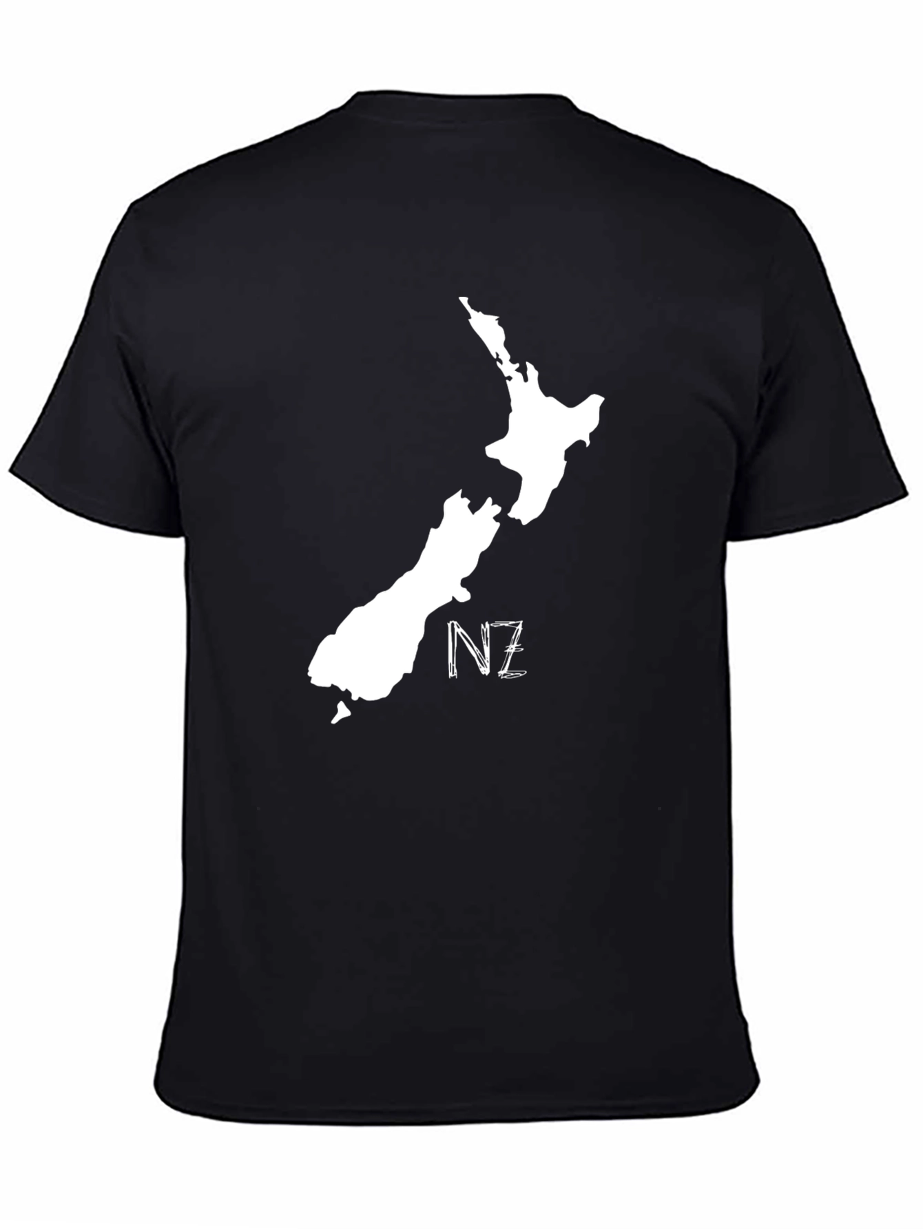New Zealand Map Tee - Black NZ Pride Shirt
