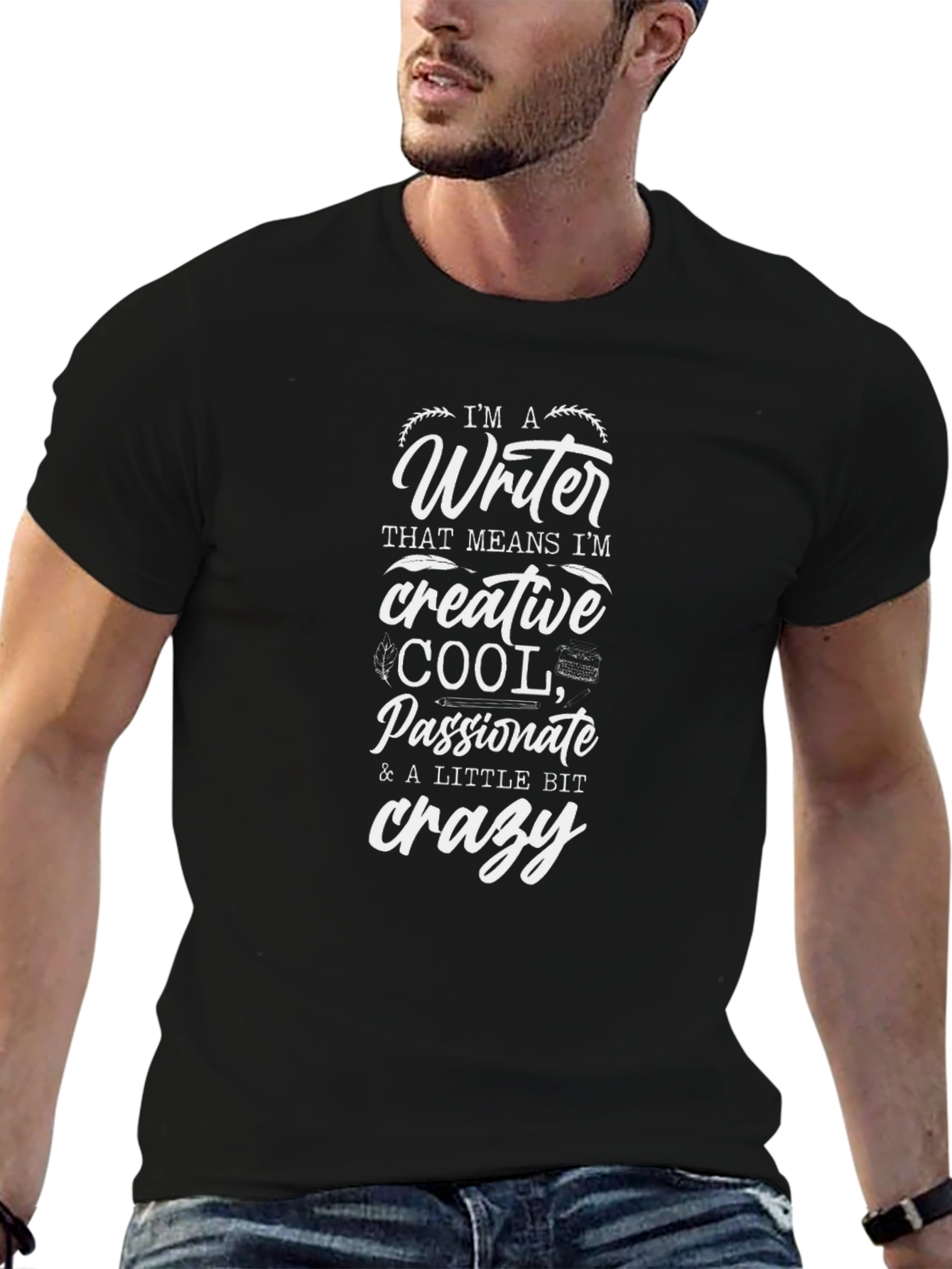 Writer Graphic Tee - Creative Cool & Crazy T-Shirt