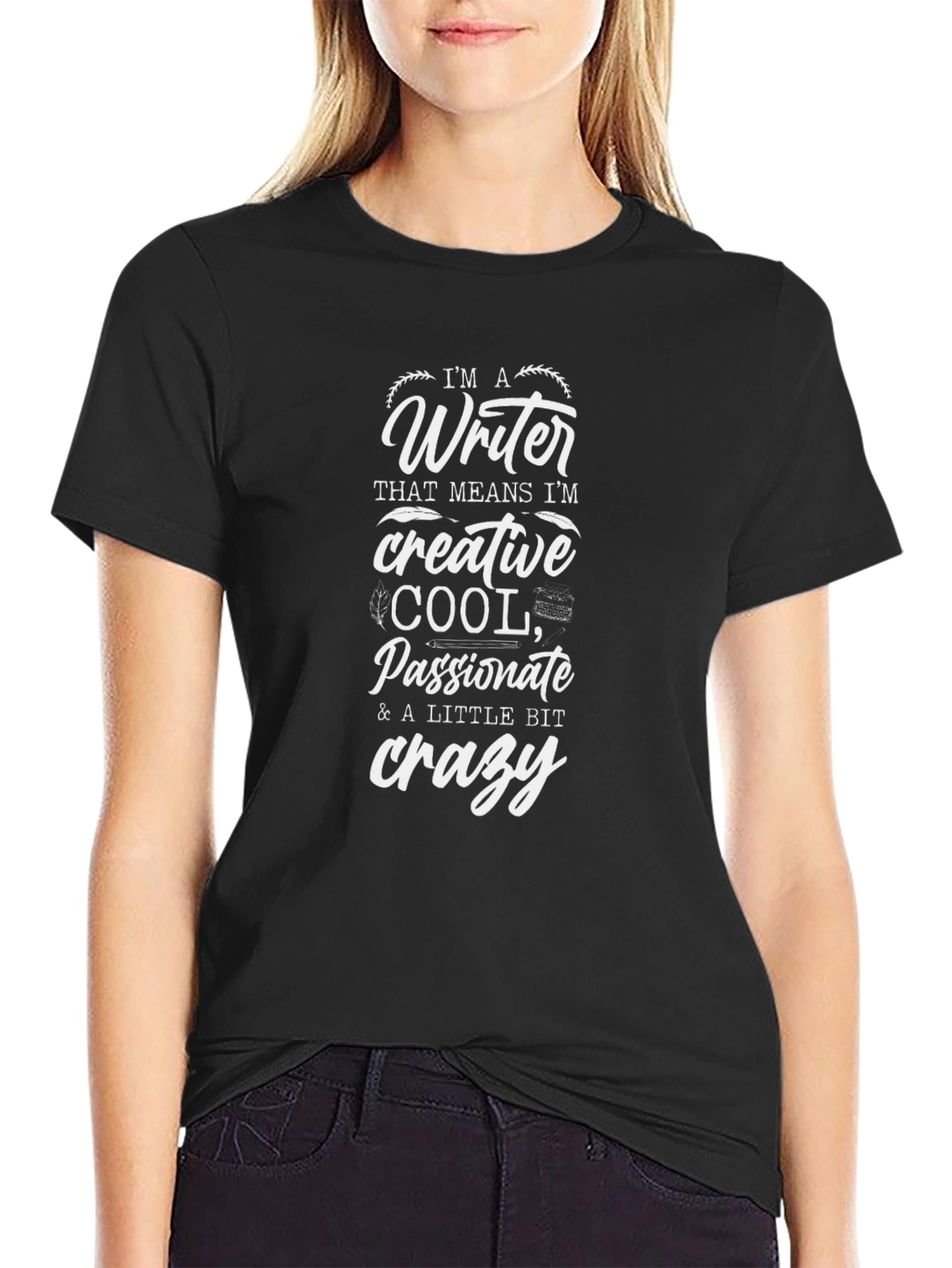 Writer Graphic Tee - Creative Cool & Crazy T-Shirt