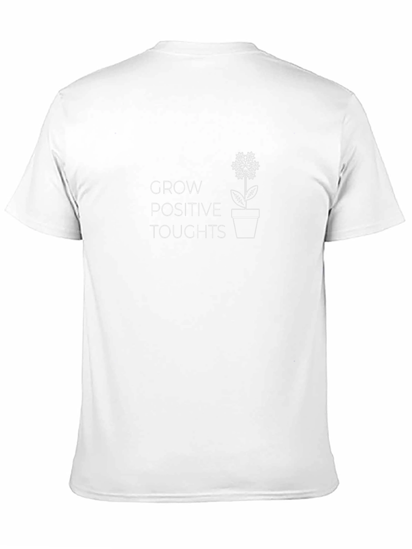 Grow Positive Thoughts Black Graphic Tee