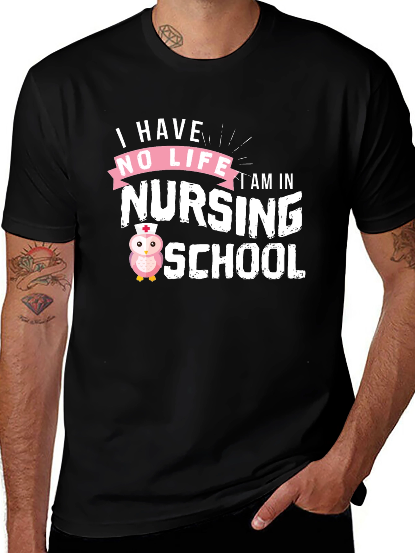 I Have No Life Nursing School Owl T-Shirt