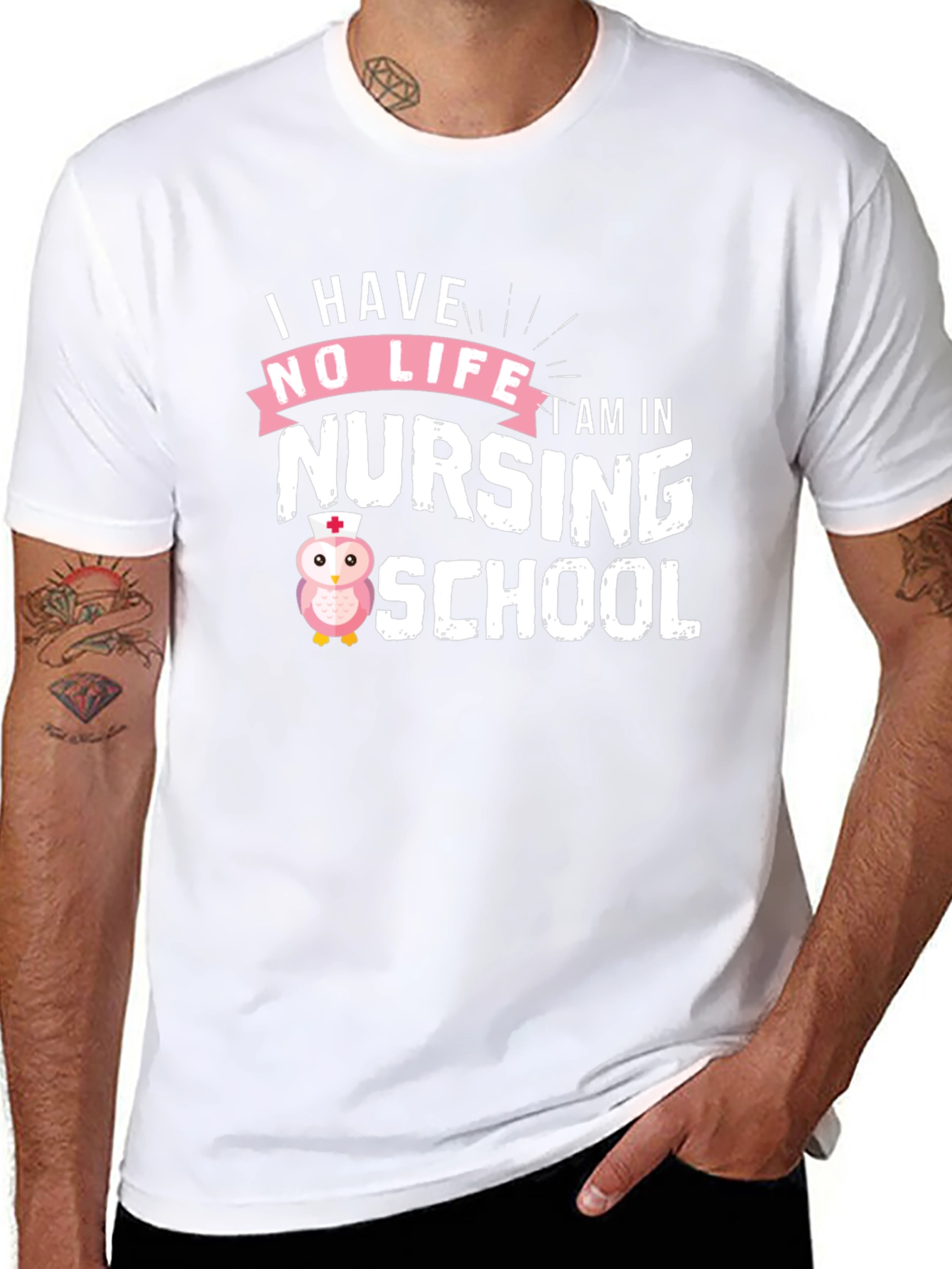 I Have No Life Nursing School Owl T-Shirt
