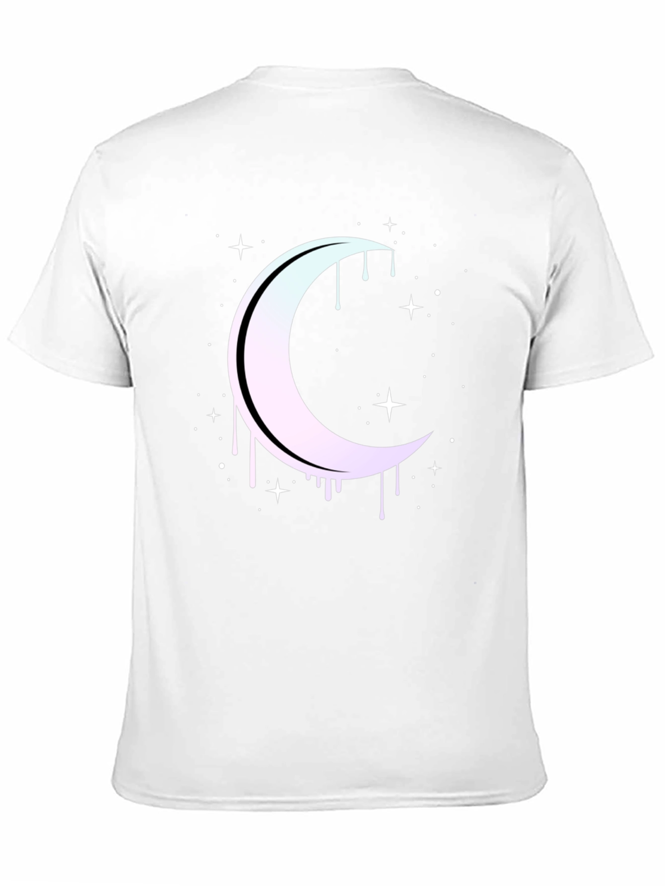 Mystic Moon Drip Graphic Tee - Black