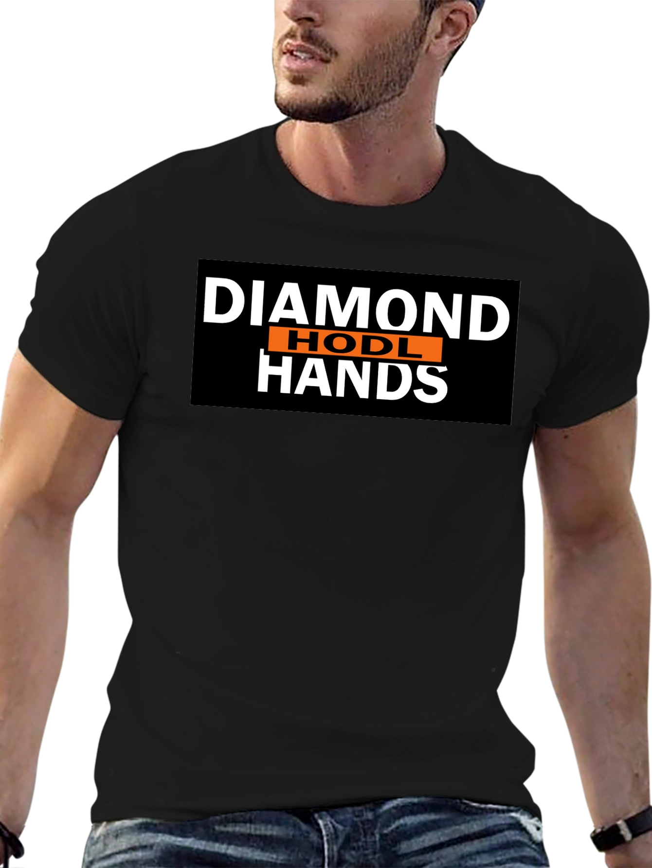 Diamond HODL Hands Black T-Shirt