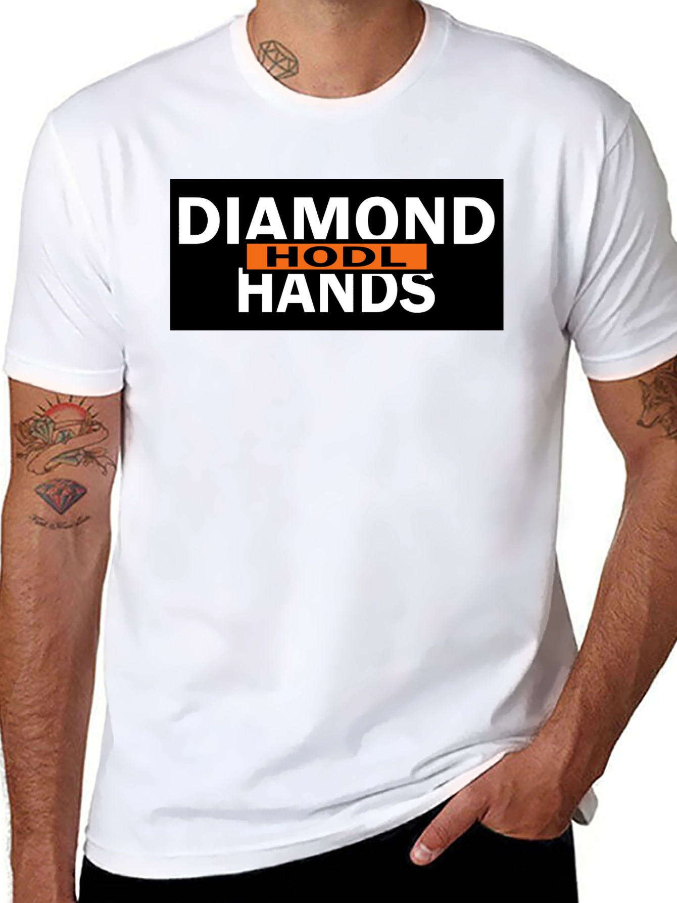 Diamond HODL Hands Black T-Shirt