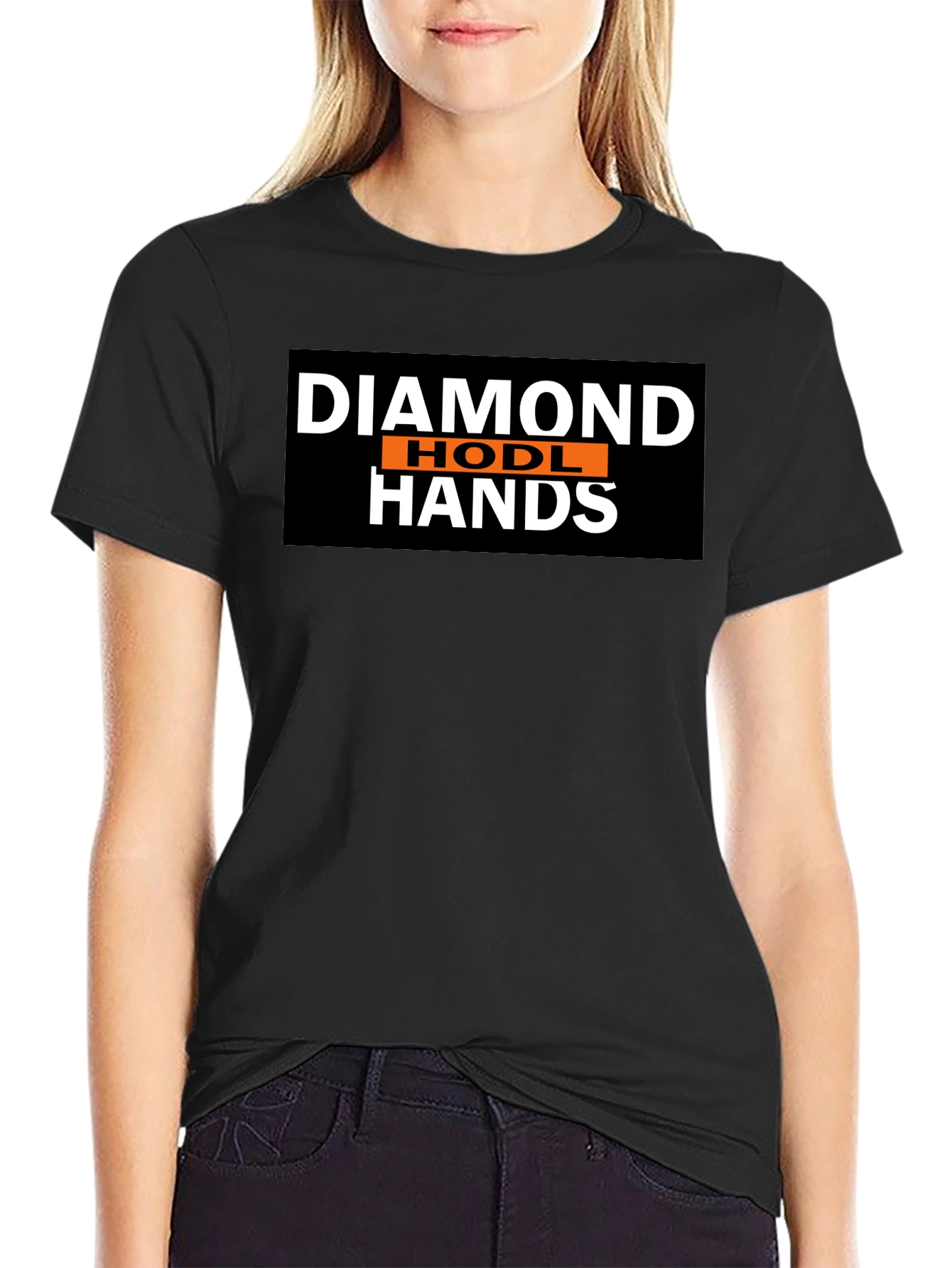 Diamond HODL Hands Black T-Shirt