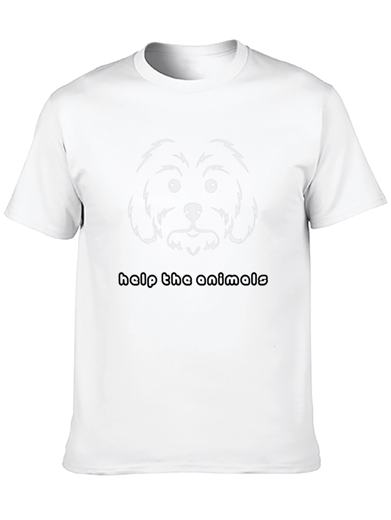 Dog Face Graphic Tee - Help The Animals