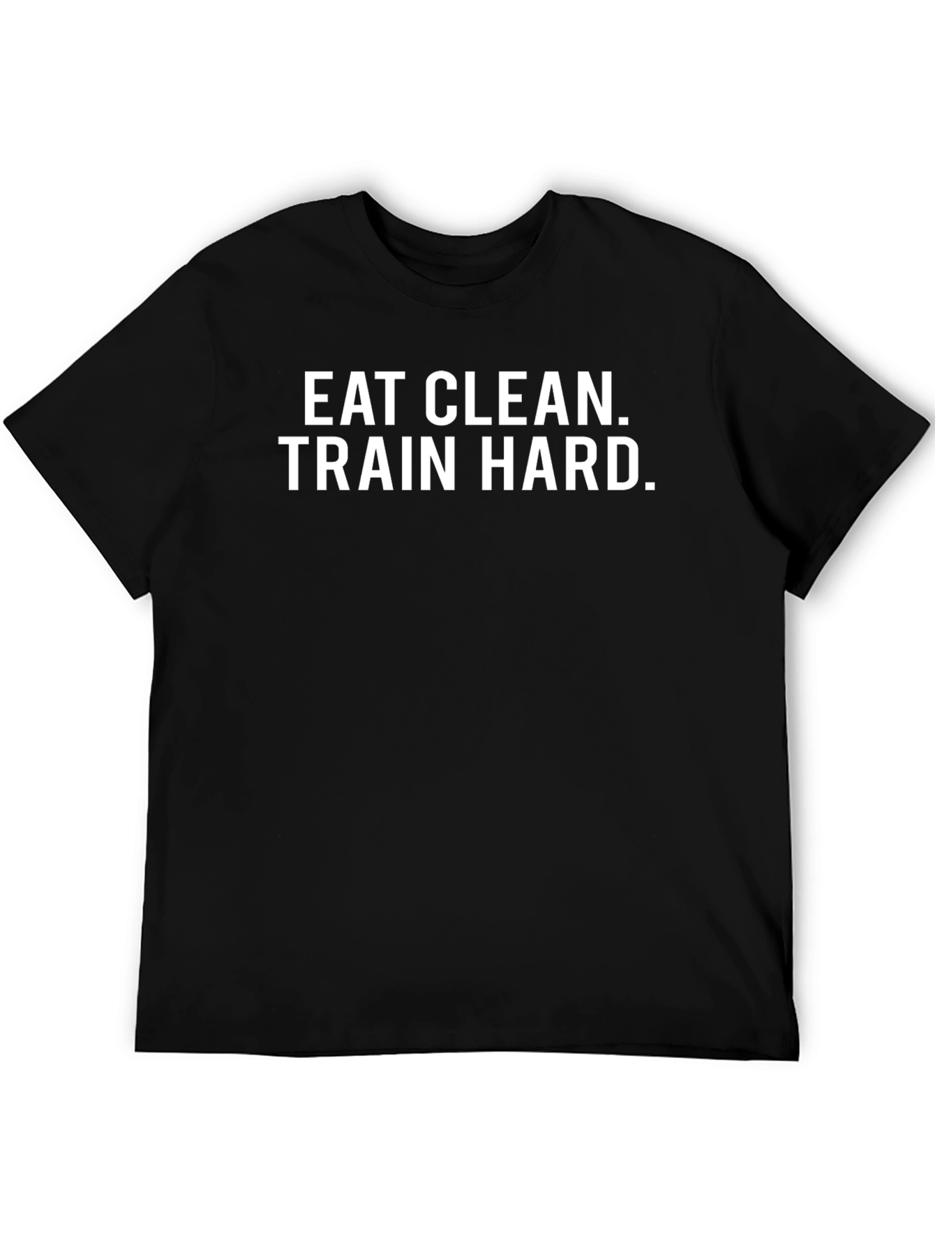 Eat Clean Train Hard Black Graphic T-Shirt