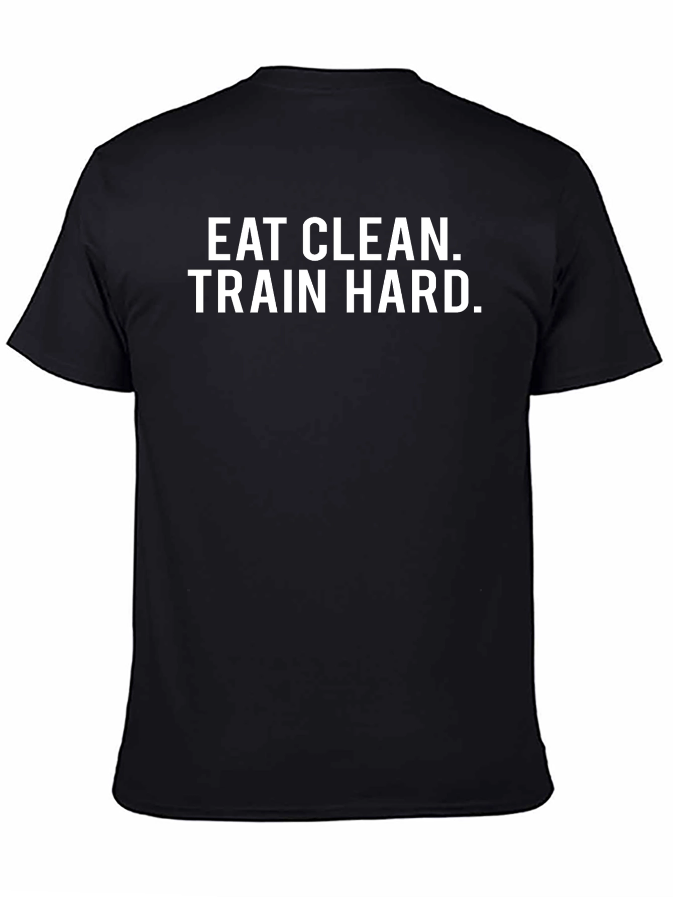 Eat Clean Train Hard Black Graphic T-Shirt