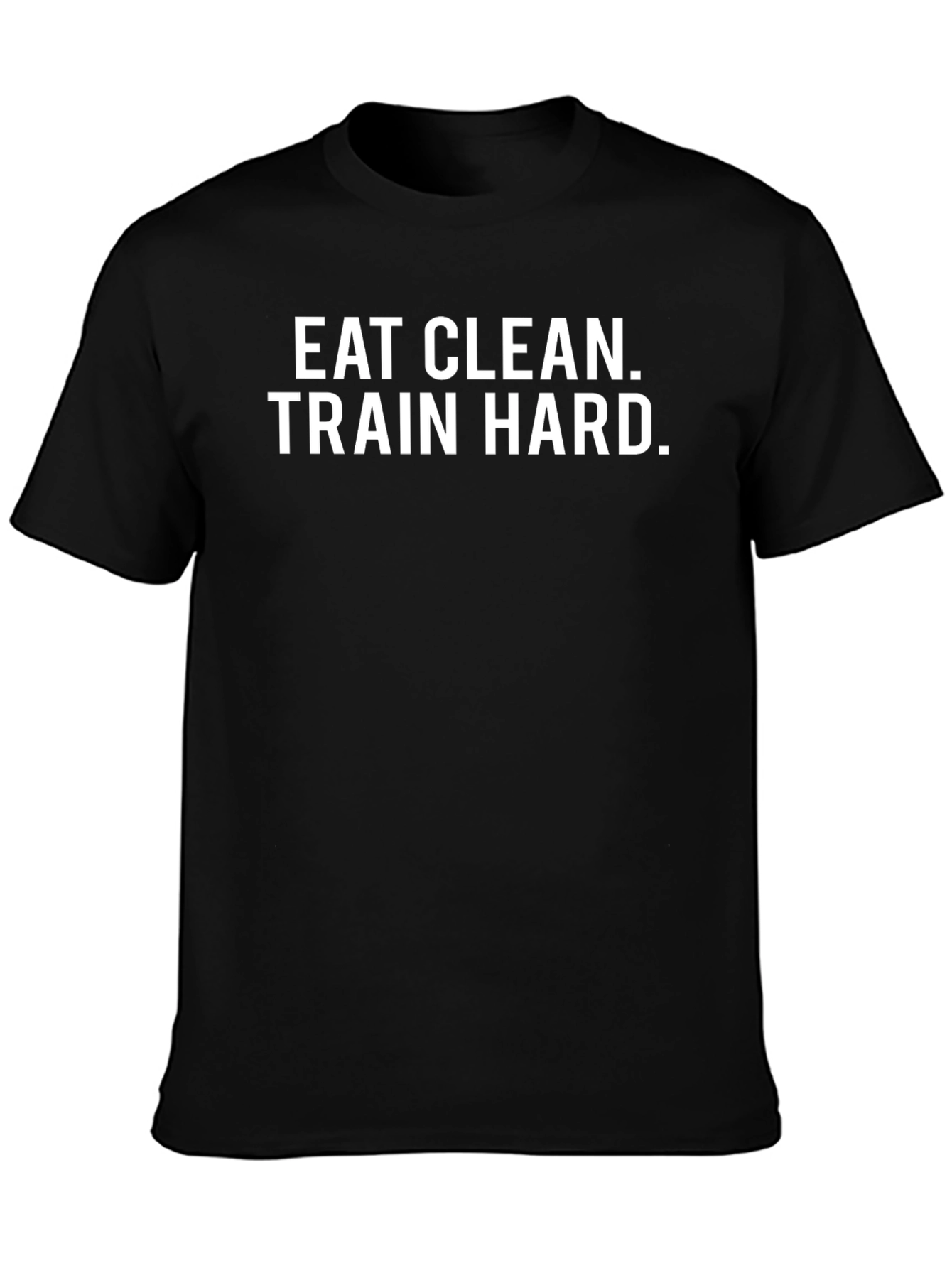 Eat Clean Train Hard Black Graphic T-Shirt