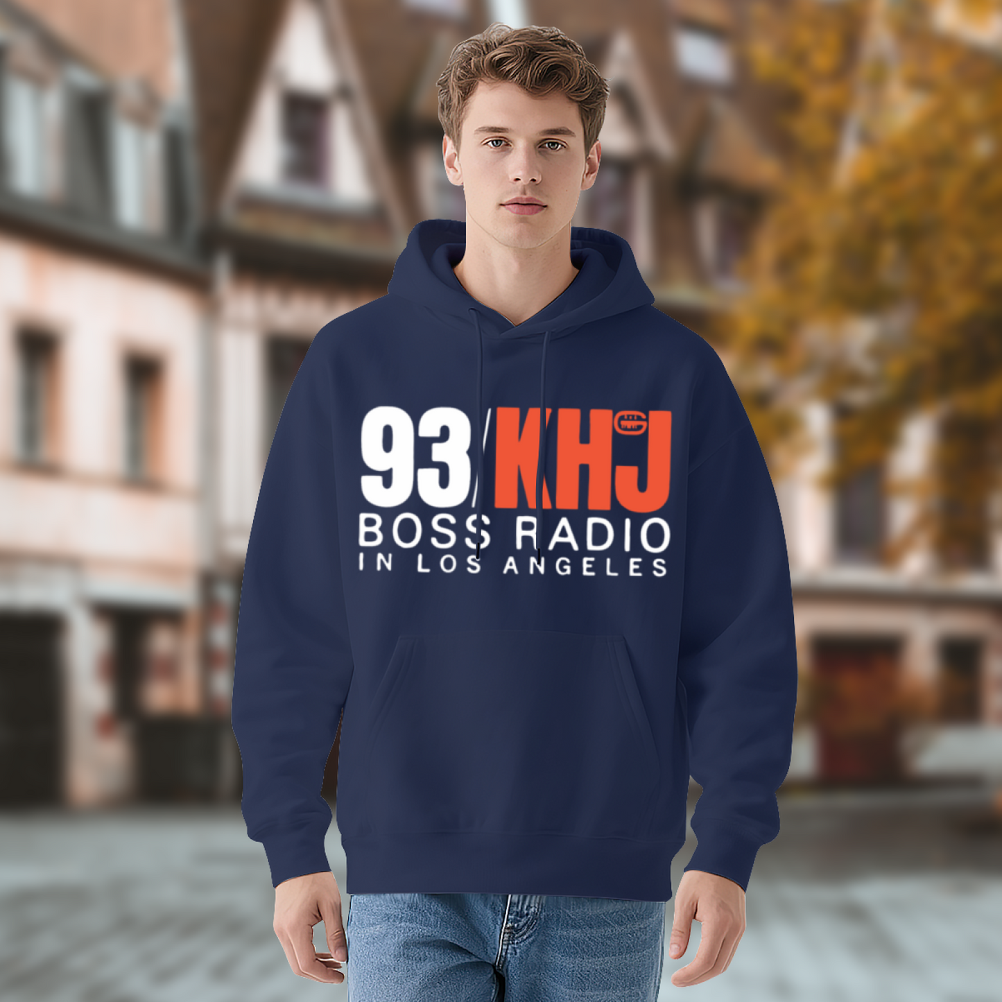 Classic 93 KHJ Boss Radio LA Men Hoodie, Breathable Comfort Fit
