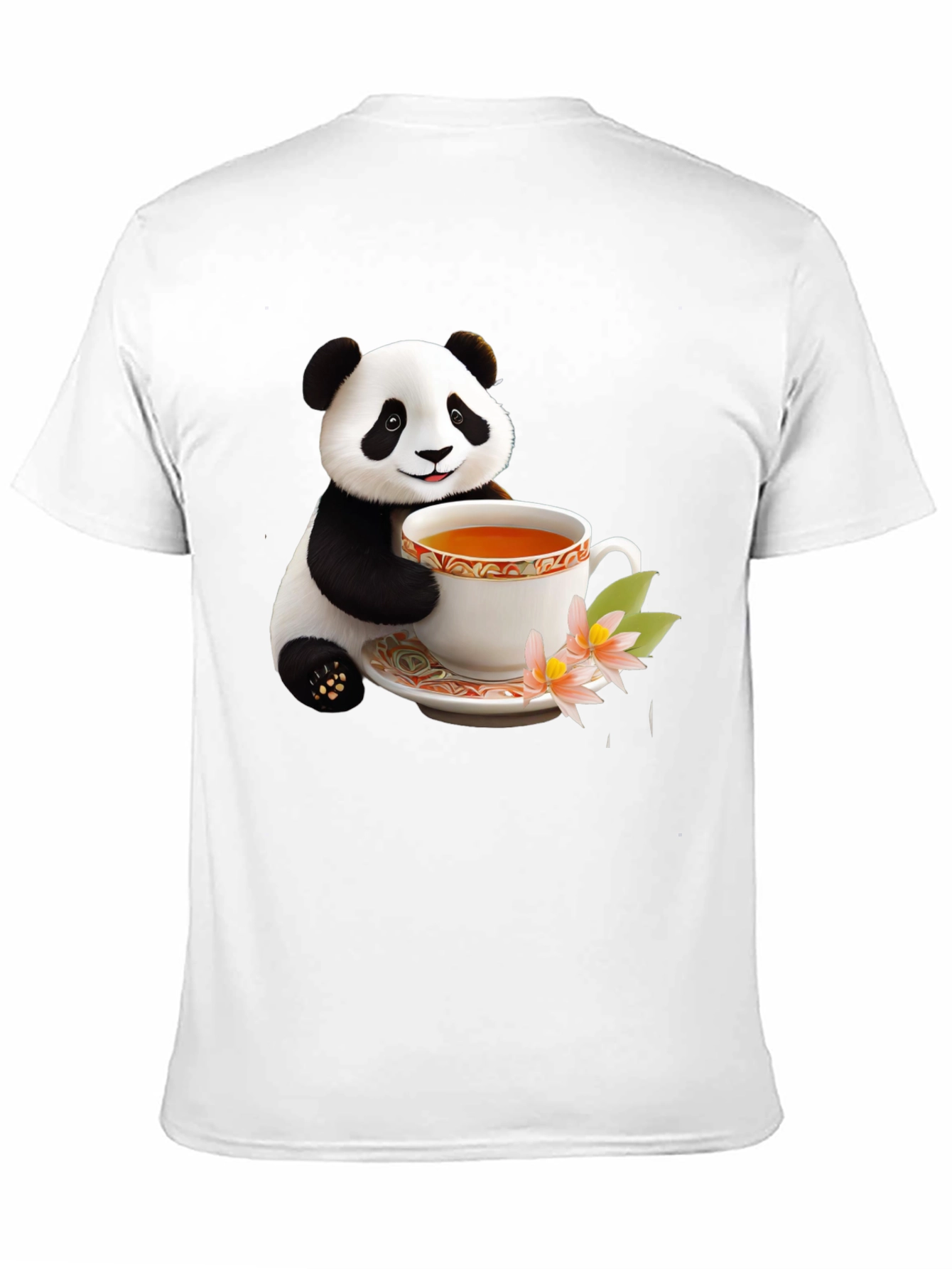 Panda Tea Time Graphic Tee - Cute Animal Design