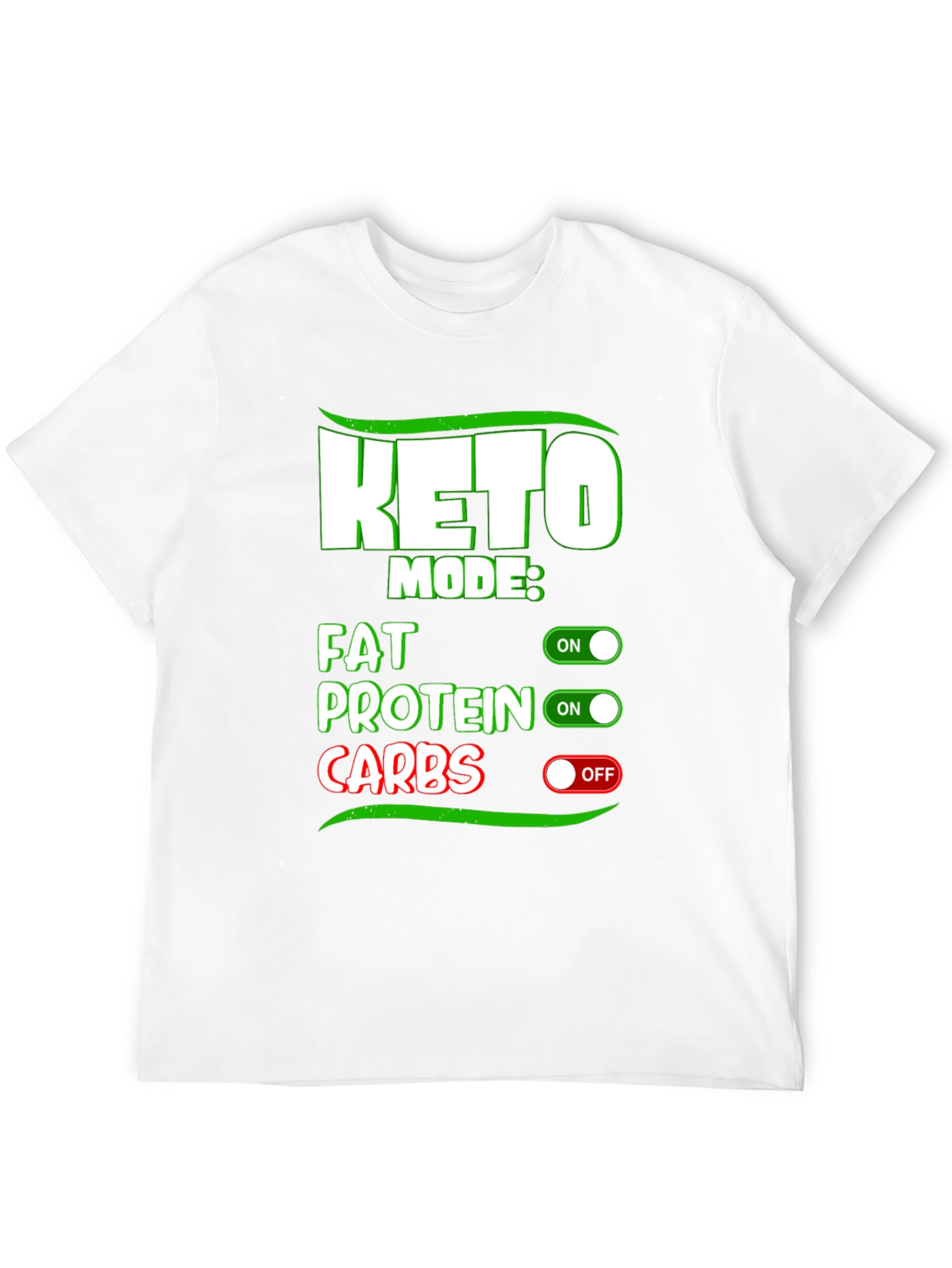 Keto Mode On Black T-Shirt - Fat Protein