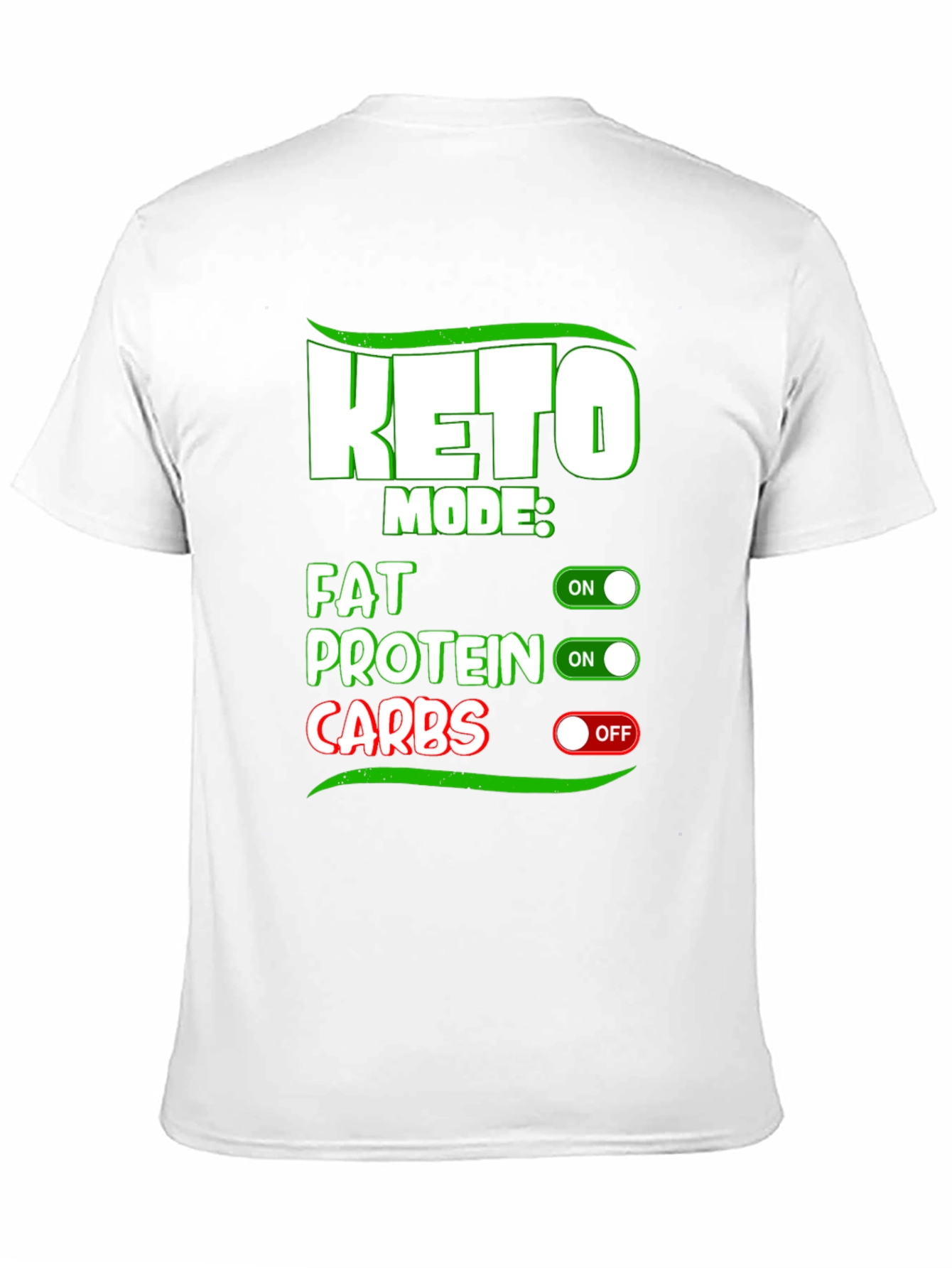 Keto Mode On Black T-Shirt - Fat Protein