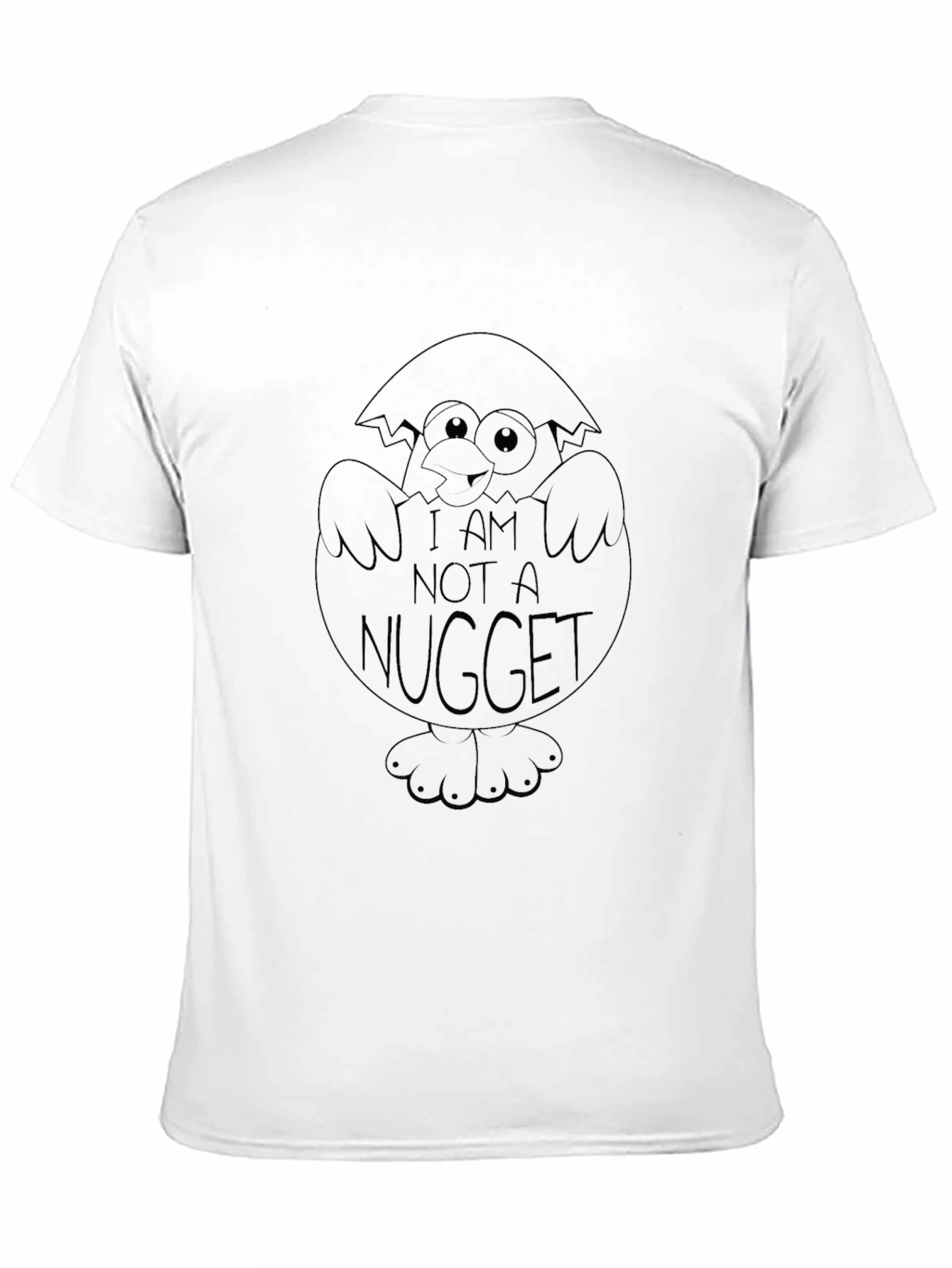 I Am Not A Nugget Mens Black T-Shirt