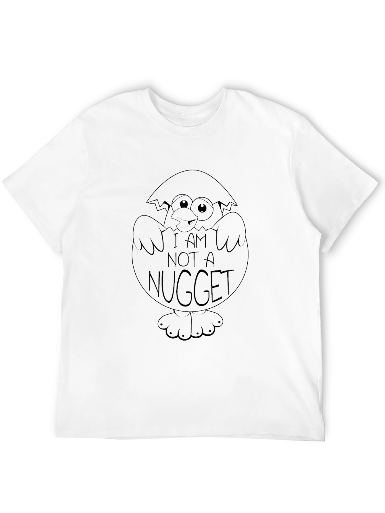 I Am Not A Nugget Mens Black T-Shirt