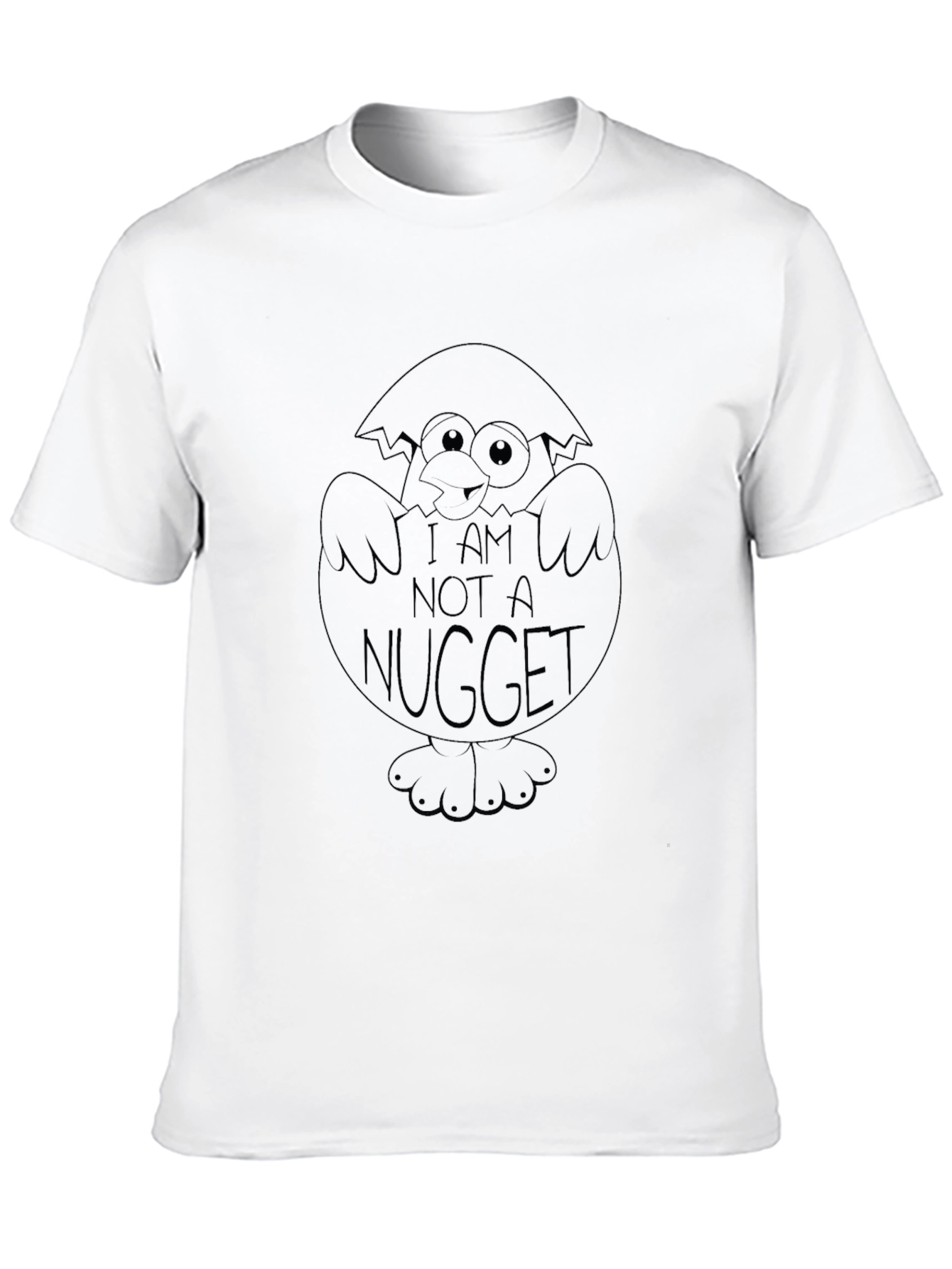 I Am Not A Nugget Mens Black T-Shirt