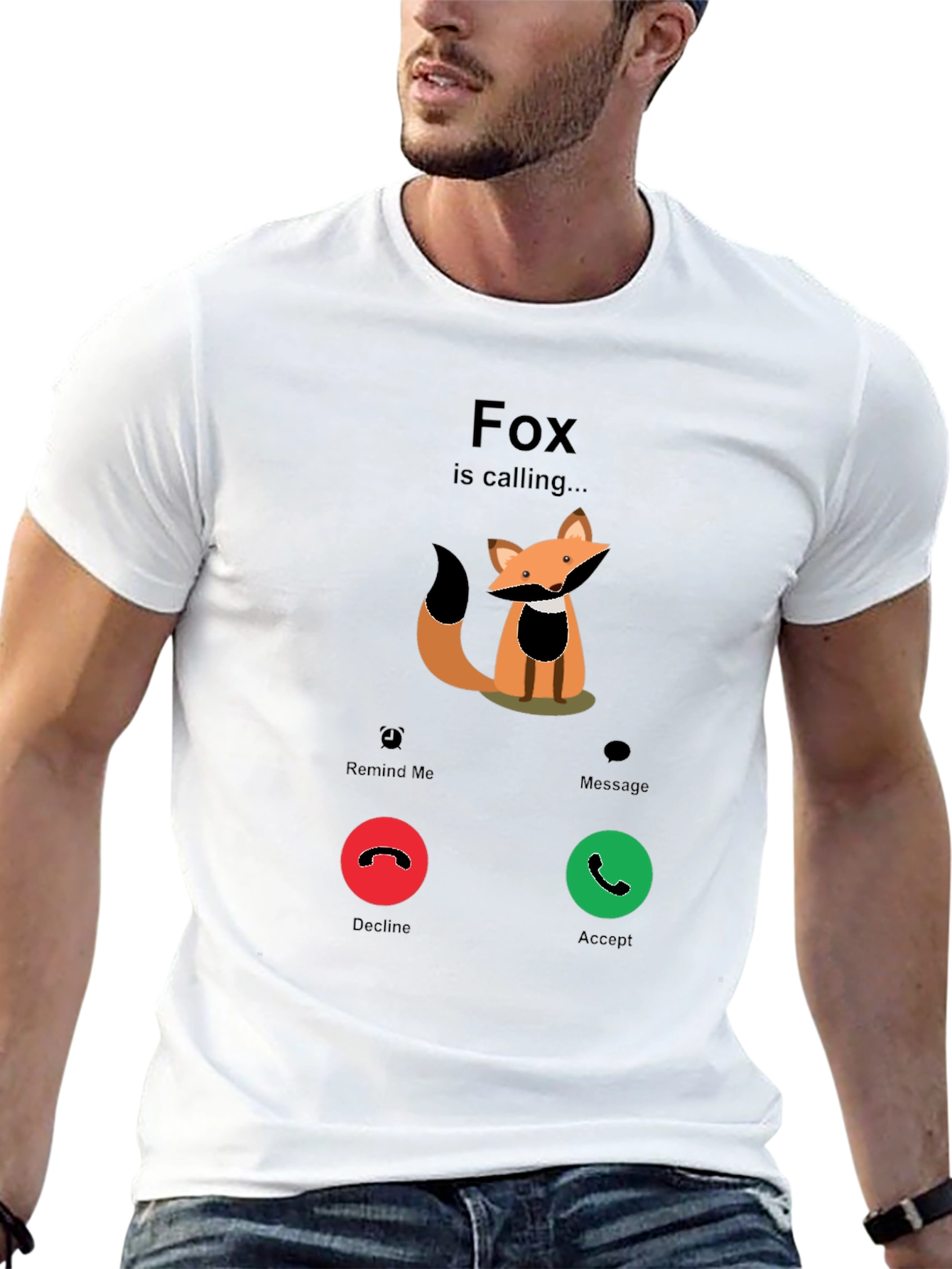 Fox is Calling T-Shirt - Funny Graphic Tee