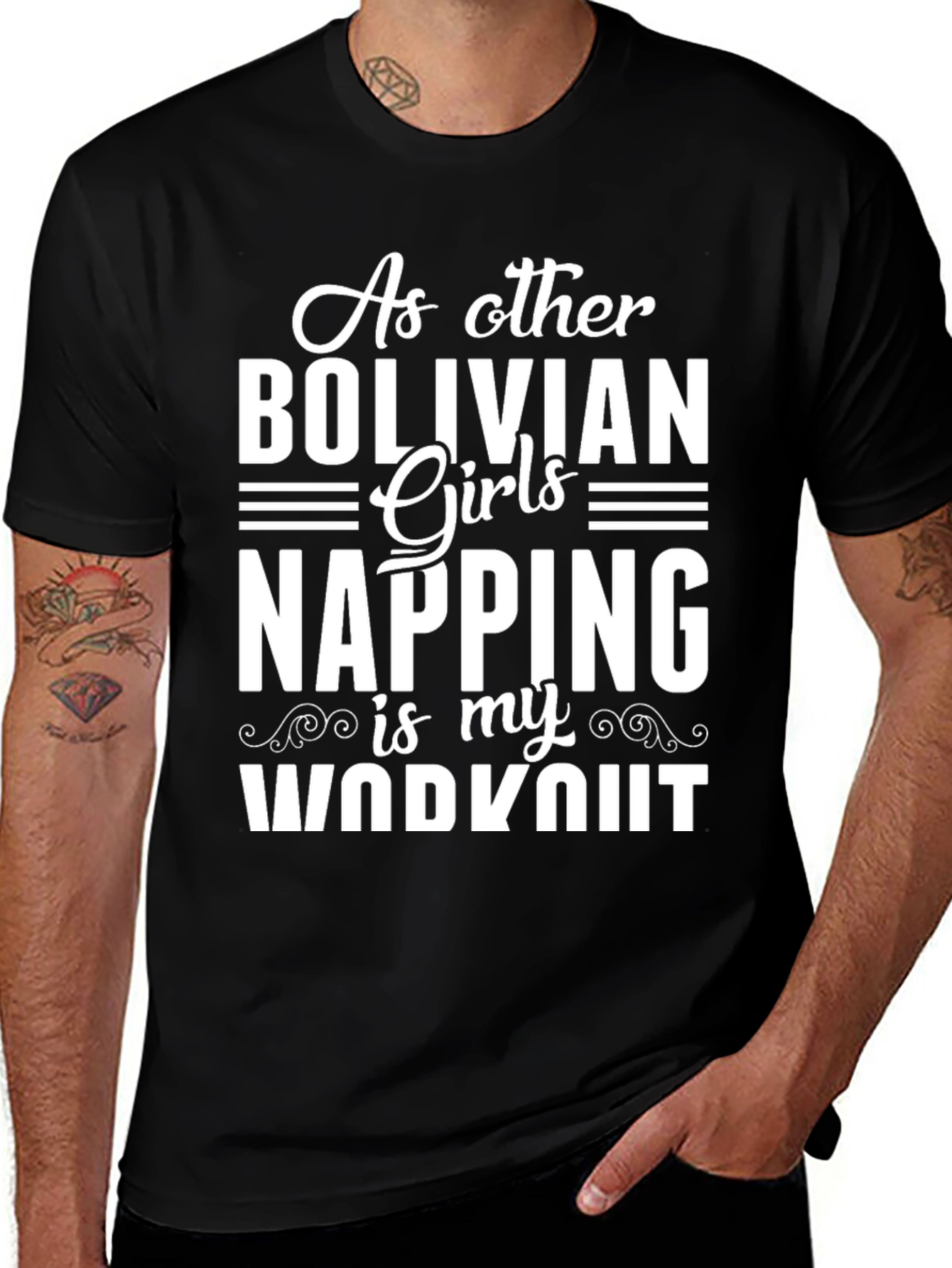 Bolivian Girls Napping Workout Graphic Tee