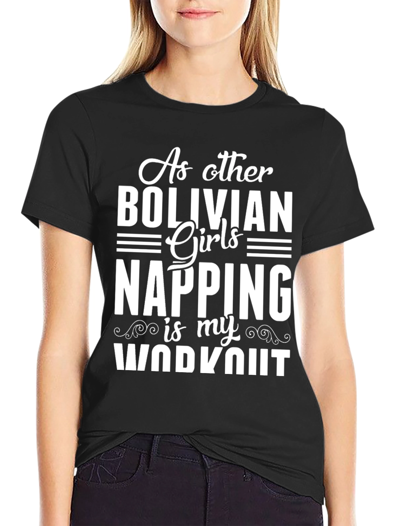 Bolivian Girls Napping Workout Graphic Tee