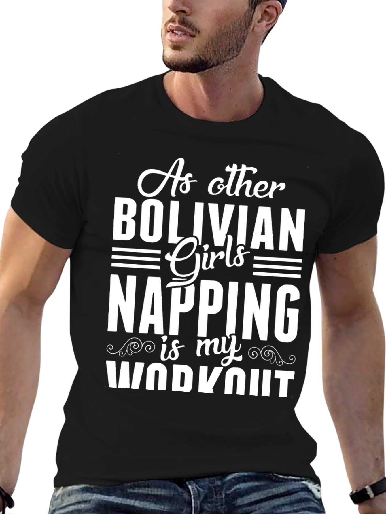 Bolivian Girls Napping Workout Graphic Tee