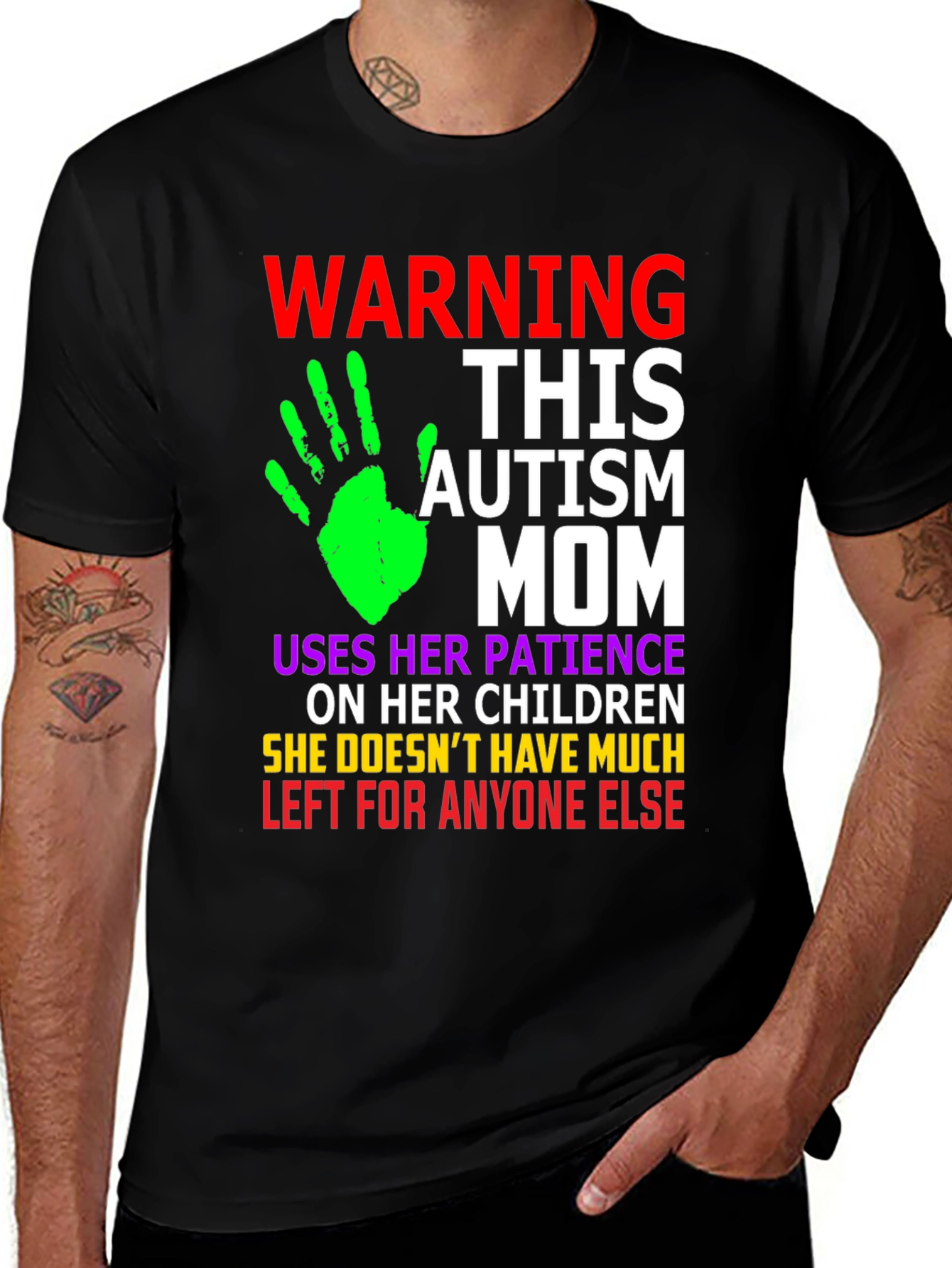 Autism Mom Graphic T-Shirt - Patience Love Support