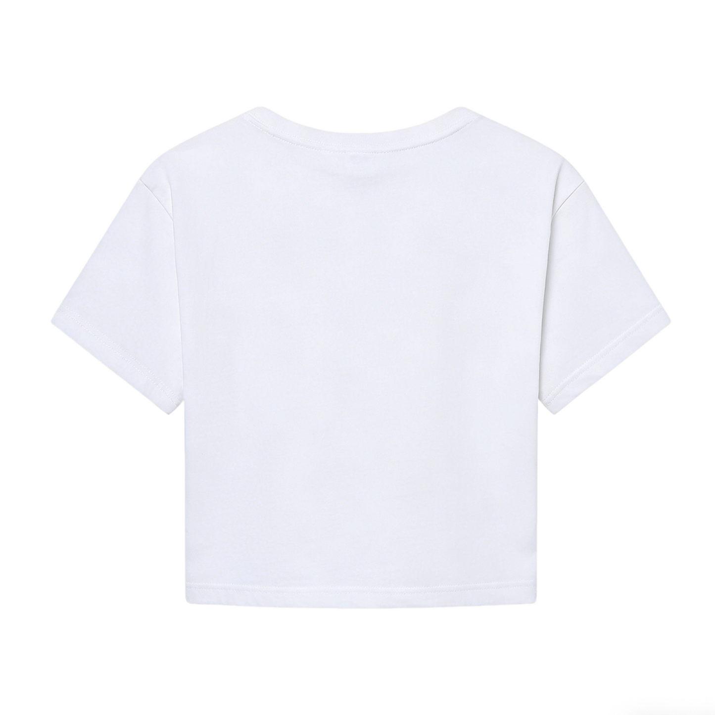 Ho Ho Ho Santa Hat Fun Christmas White Crop Tee