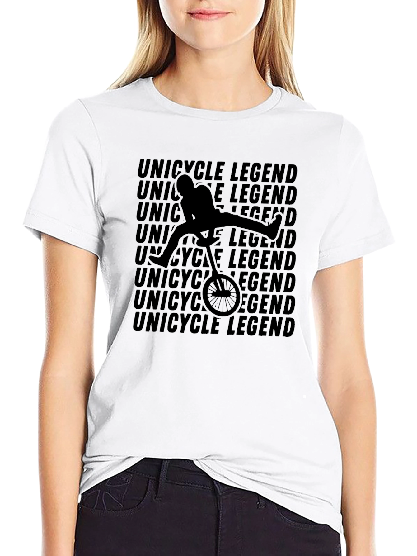 Unicycle Legend Graphic T-Shirt - Black