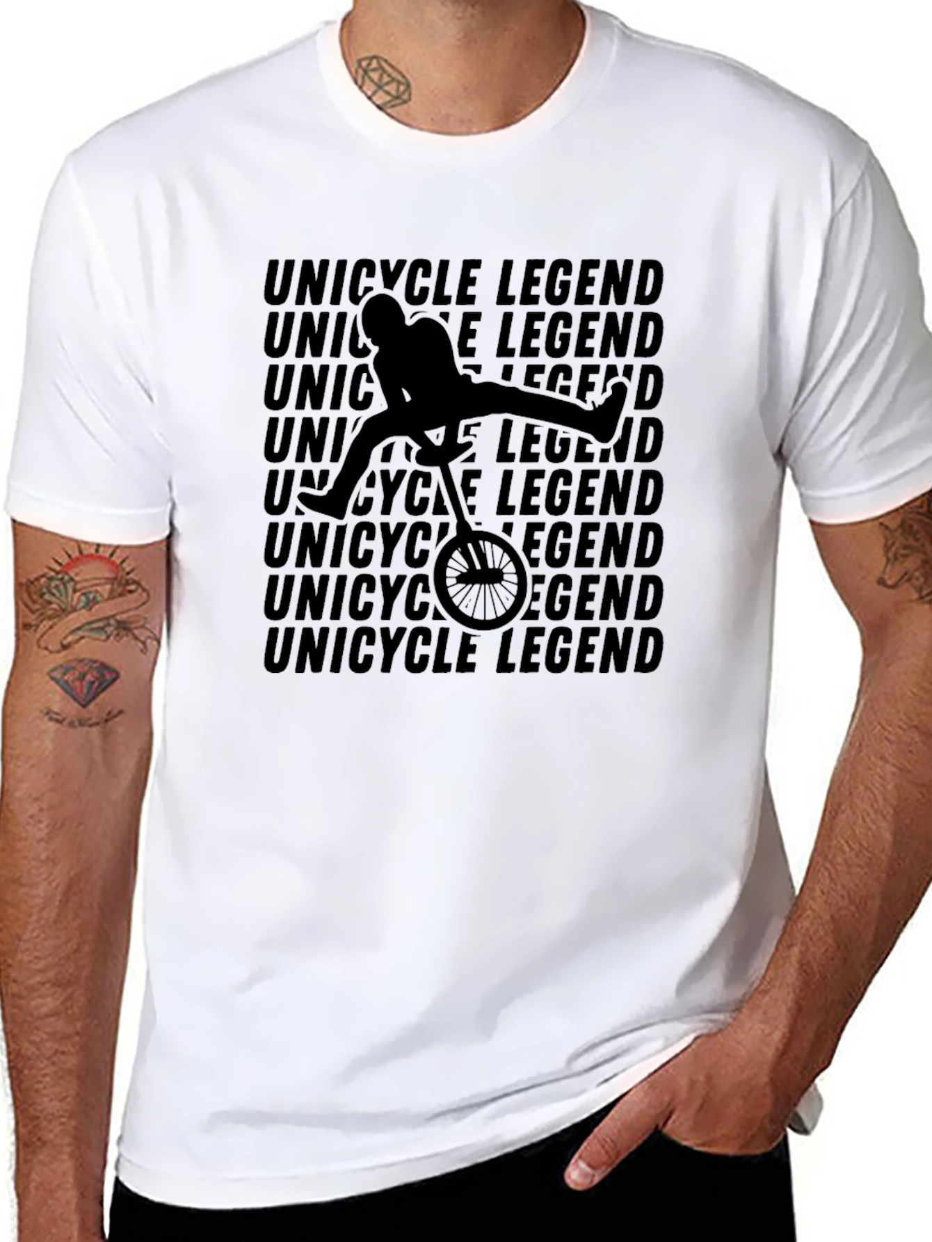 Unicycle Legend Graphic T-Shirt - Black