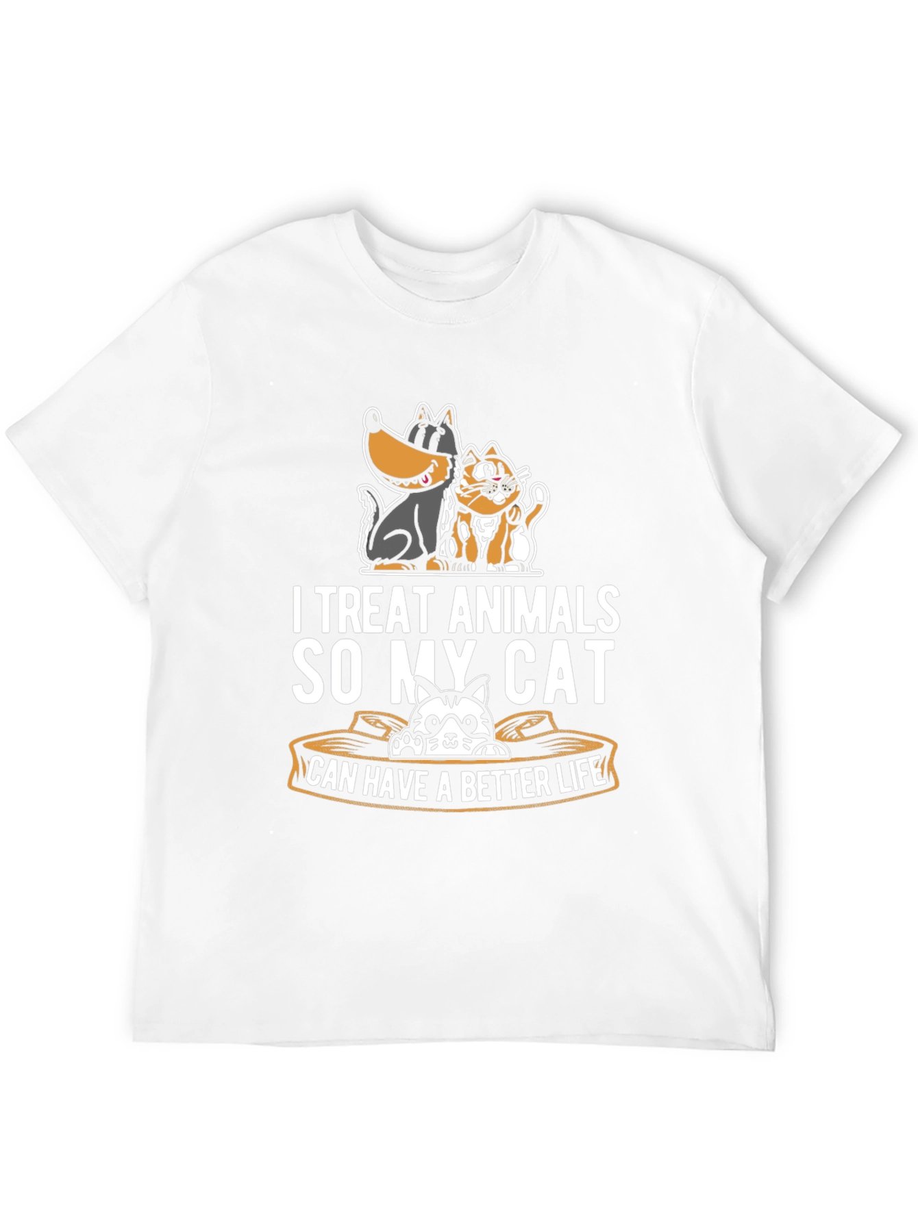 I Treat Animals Funny Cat Lover T-Shirt