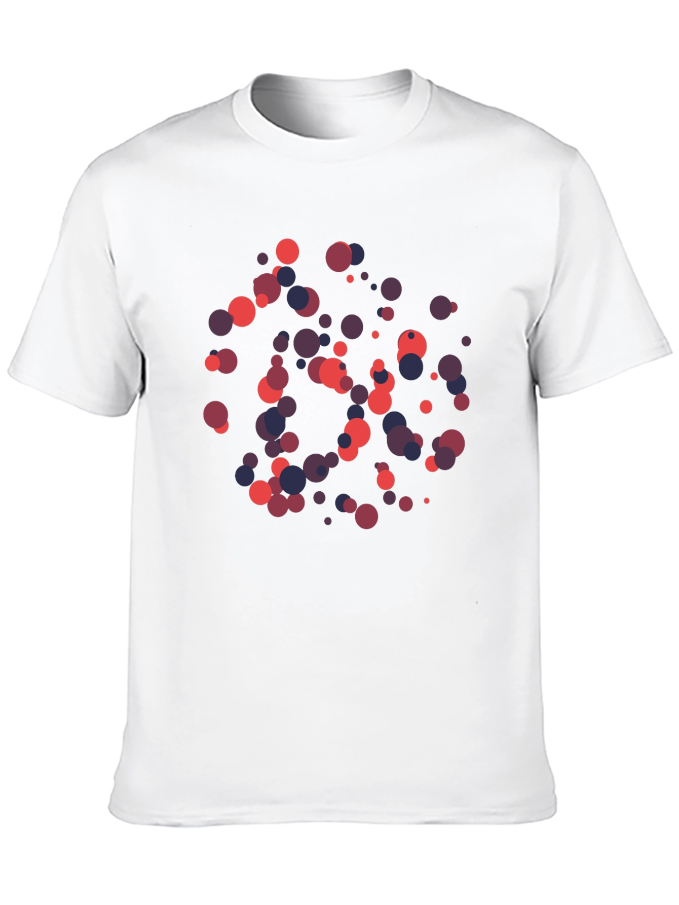 Abstract Polka Dot Graphic Black T-Shirt