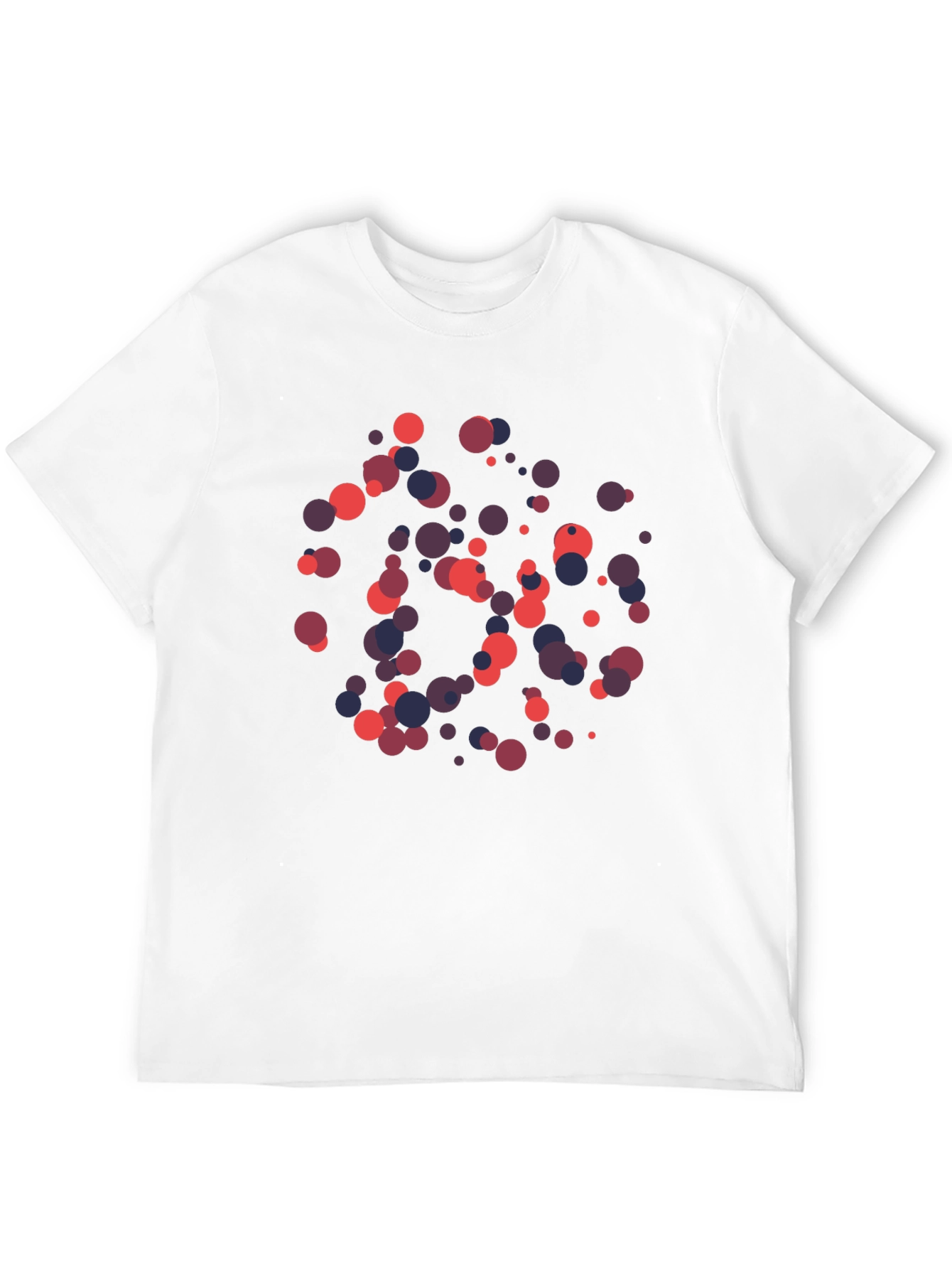 Abstract Polka Dot Graphic Black T-Shirt