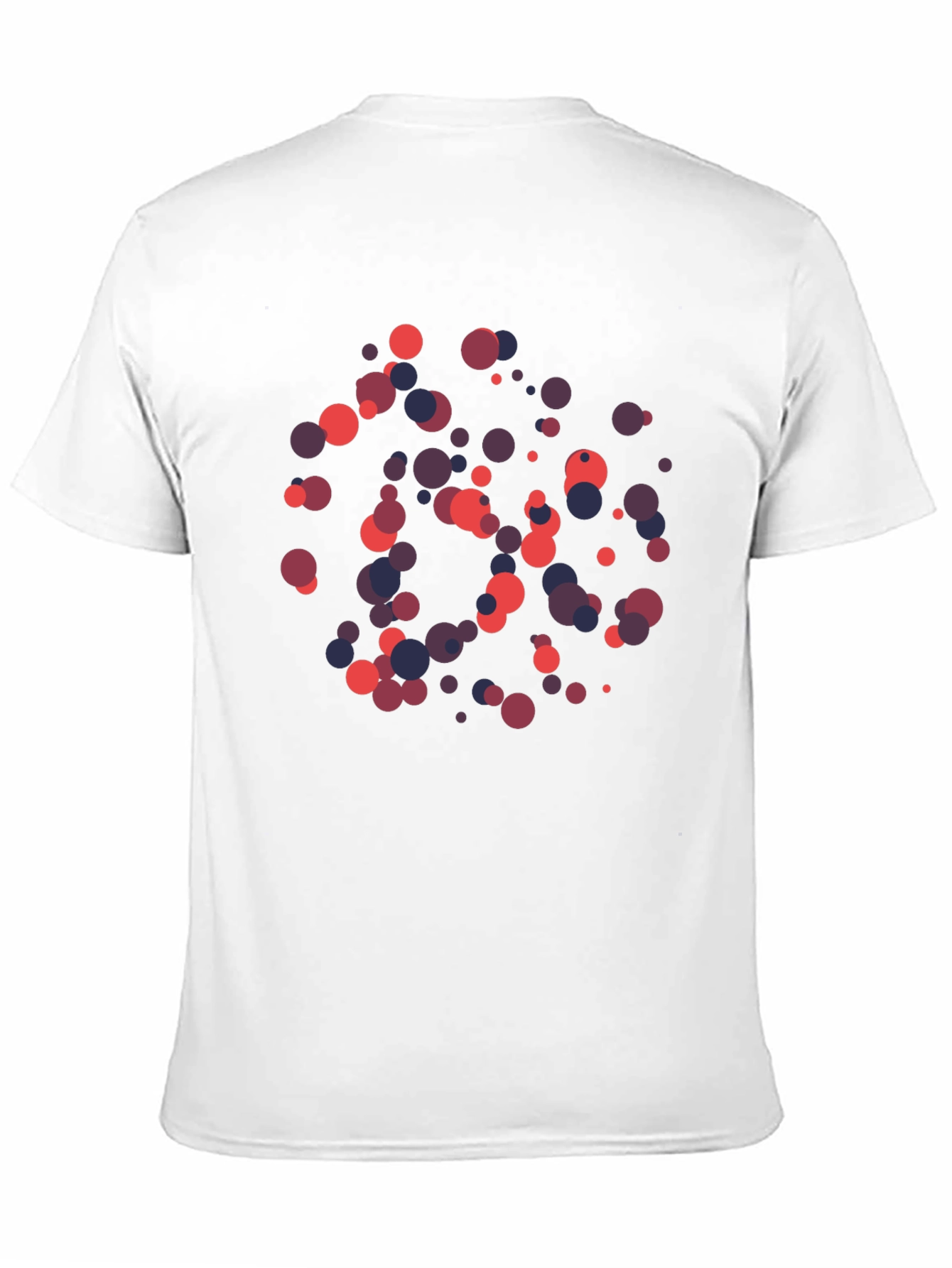Abstract Polka Dot Graphic Black T-Shirt