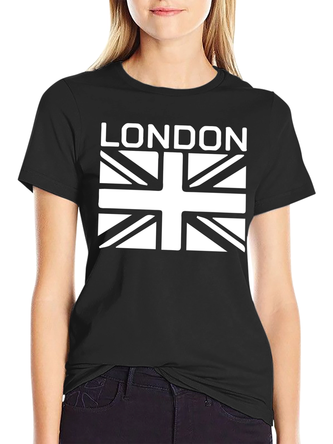 London Union Jack Graphic Tee - Black