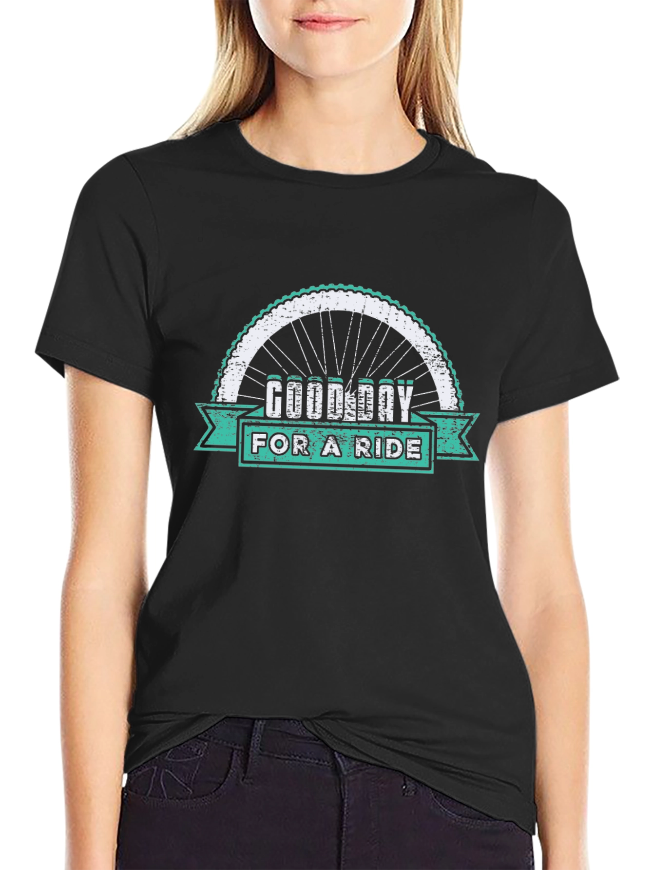 Good Day for a Ride Black T-Shirt