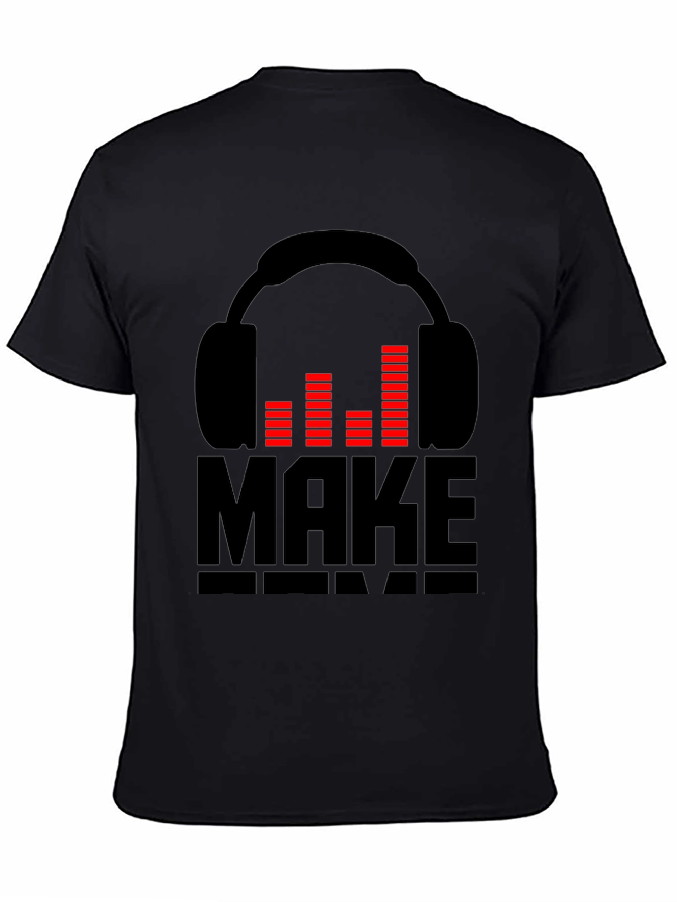 DJ Headphones Graphic Black T-Shirt - Make Some Noise!